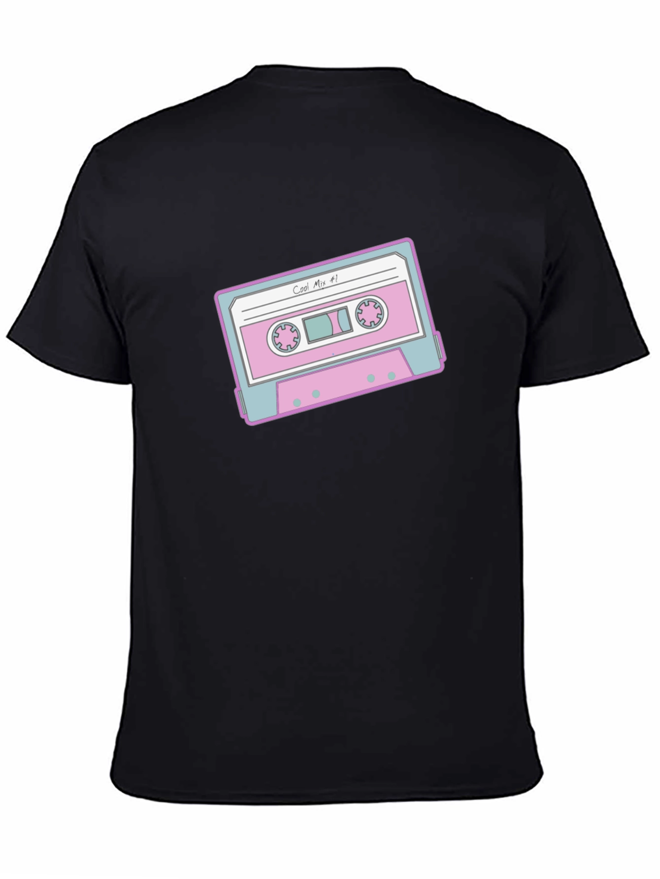Black Retro Cassette Tape Graphic Tee view 4