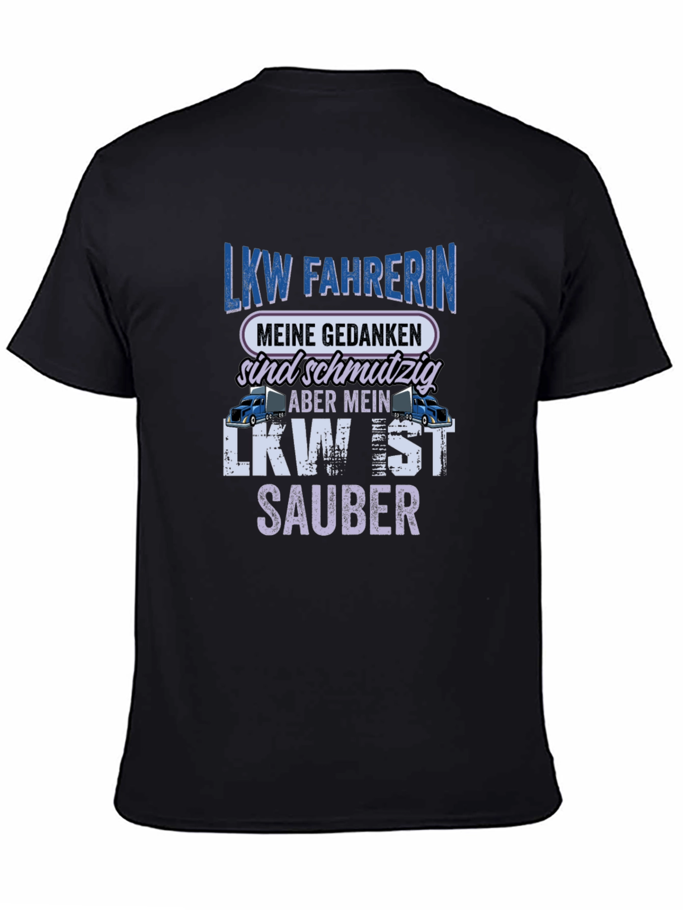 Black LKW Fahrerin Trucker T-Shirt - Funny Driver Tee view 4
