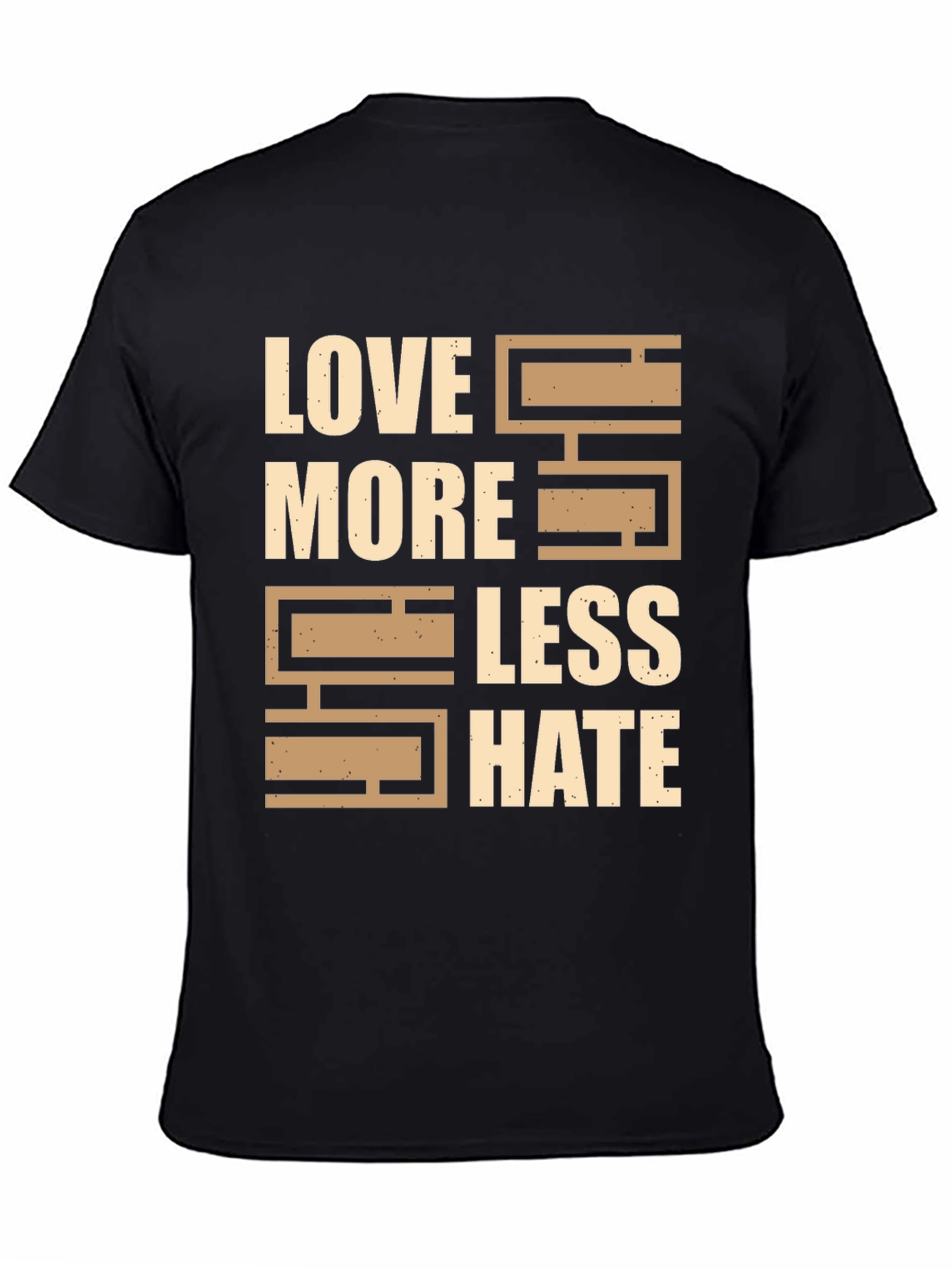 Black Love More Less Hate Graphic T-Shirt view 4