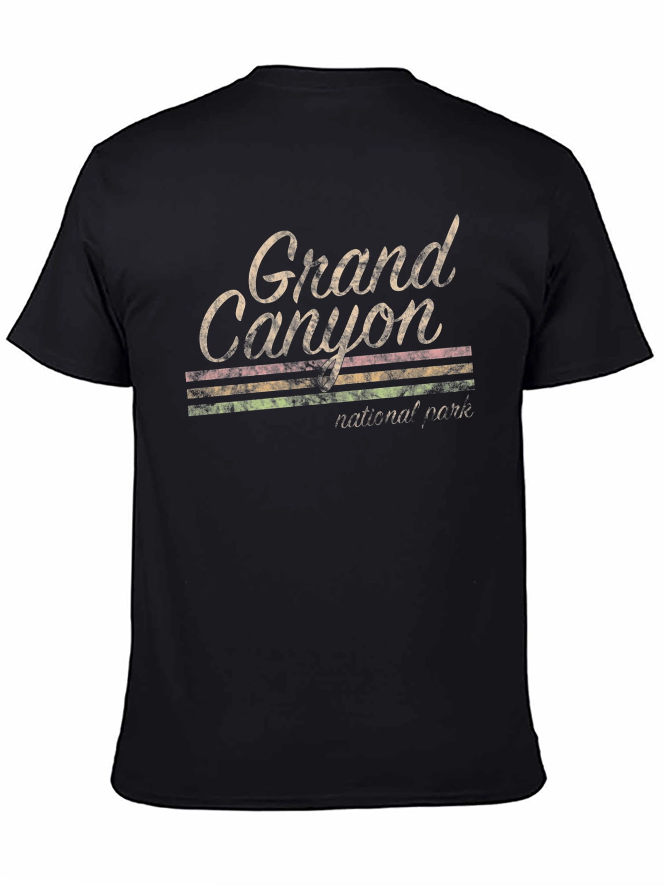 Black Grand Canyon Retro Graphic T-Shirt view 4