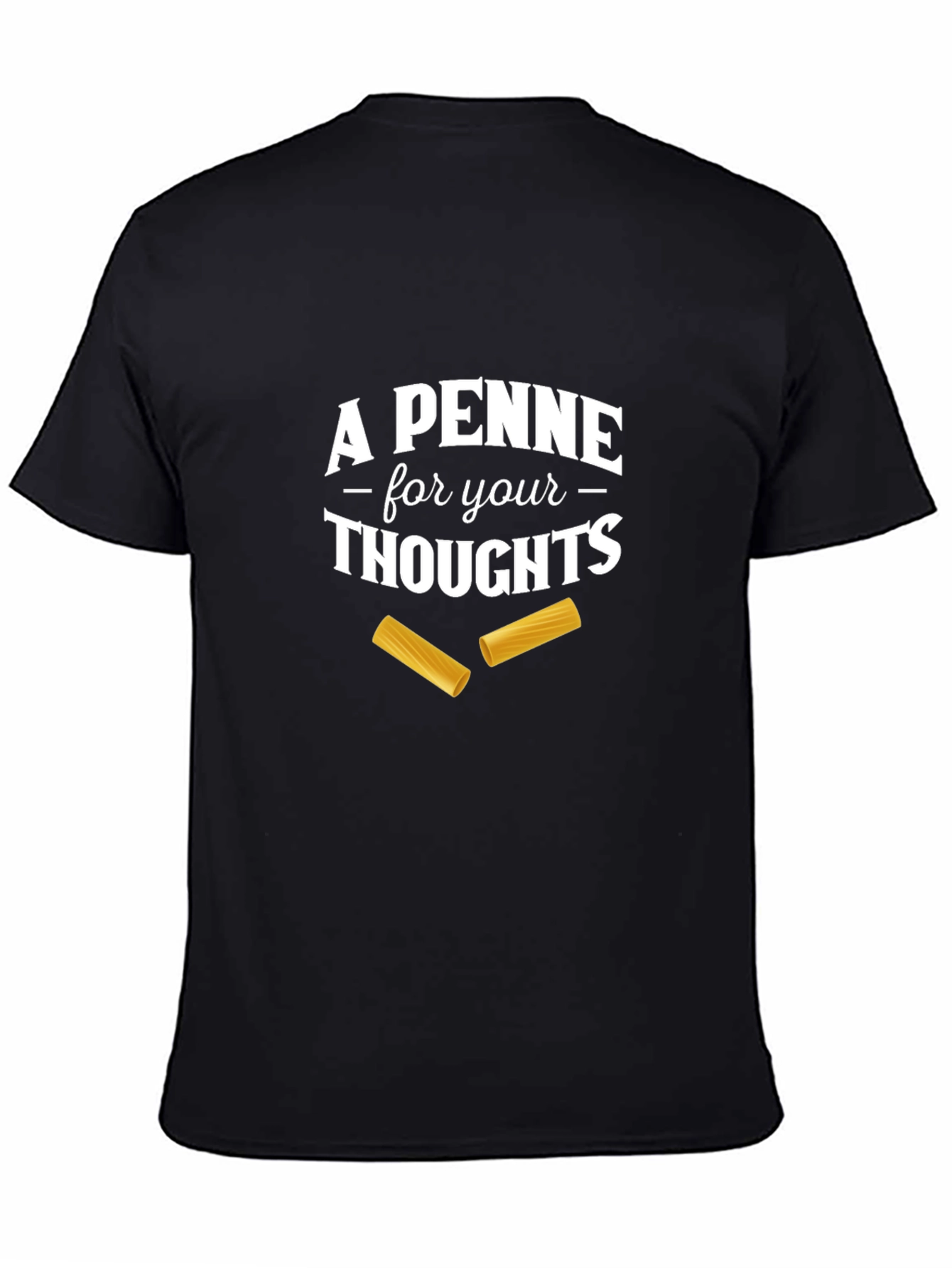 Black A Penne For Your Thoughts T-Shirt view 4