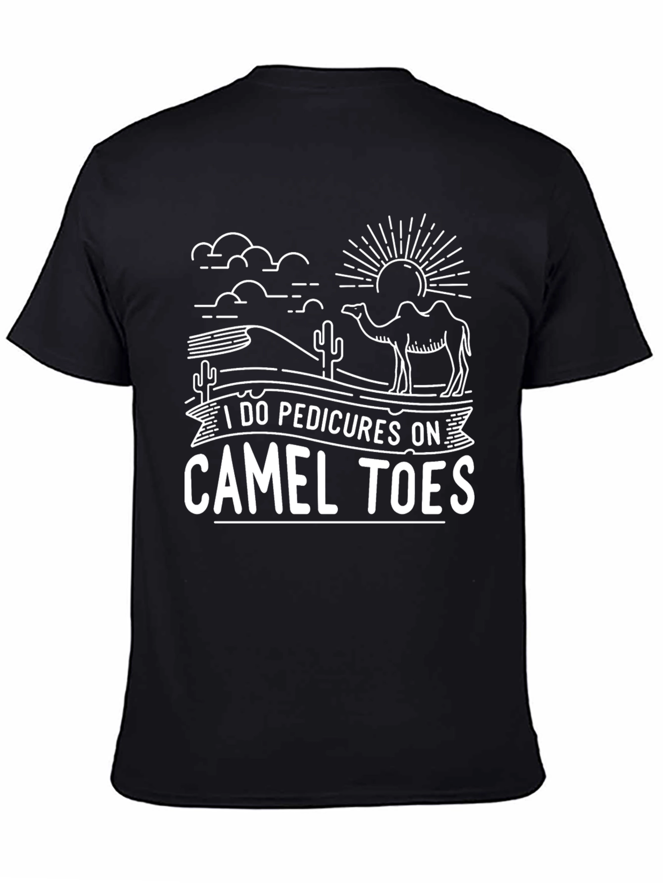 Black I Do Pedicures on Camel Toes Graphic Tee view 4