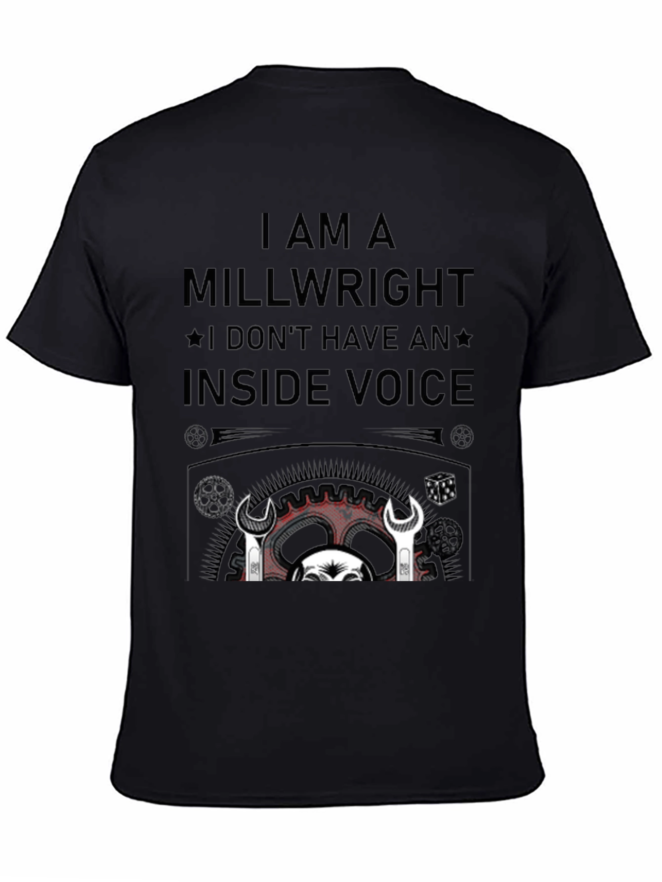 Black Millwright I Don't Have an Inside Voice Black T-Shirt view 4
