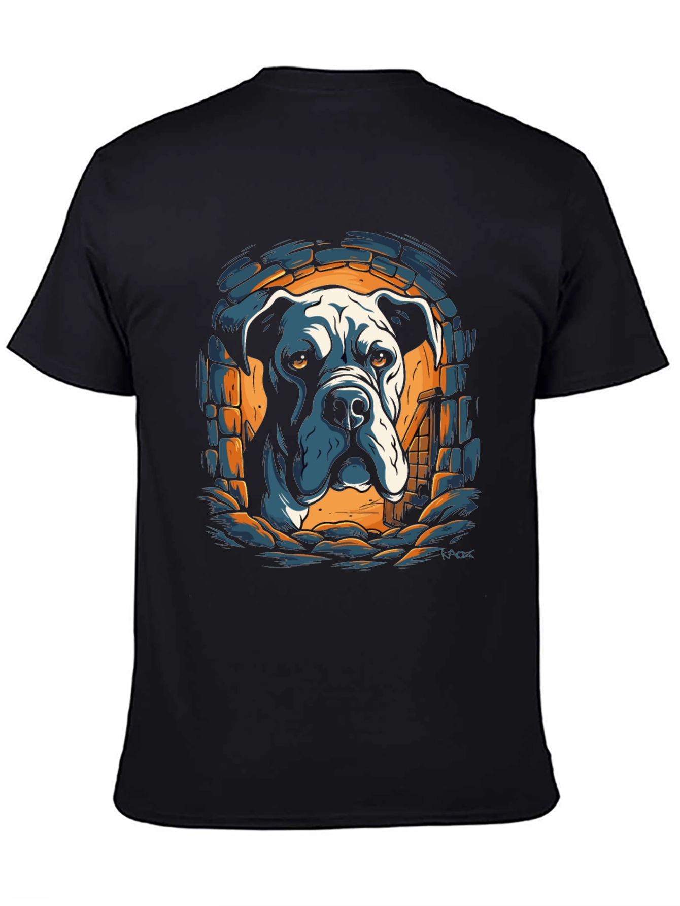Black Dog Breed T-Shirt - Great Dane Design view 4