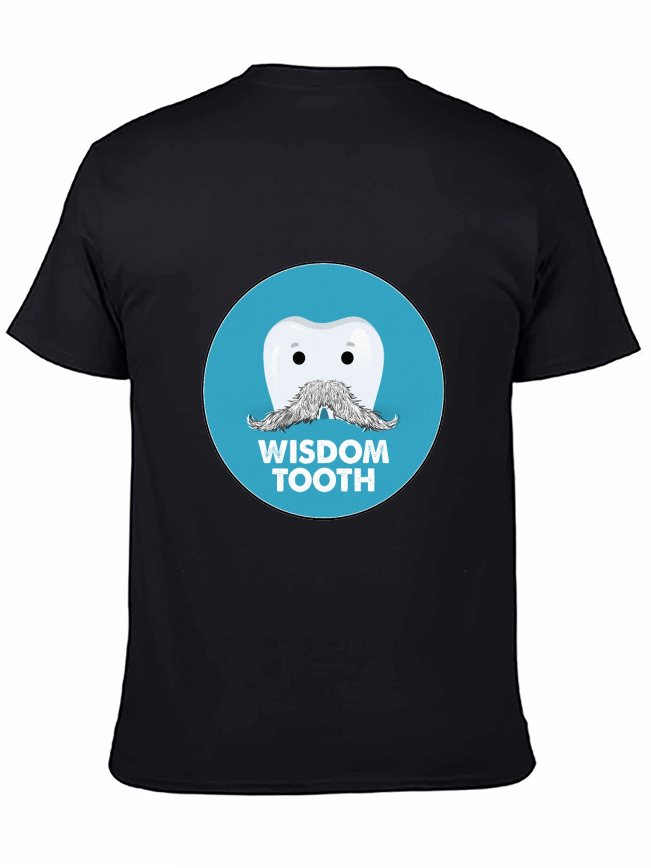 Black Wisdom Tooth Graphic Tee - Funny Dentist Humor Shirt view 4