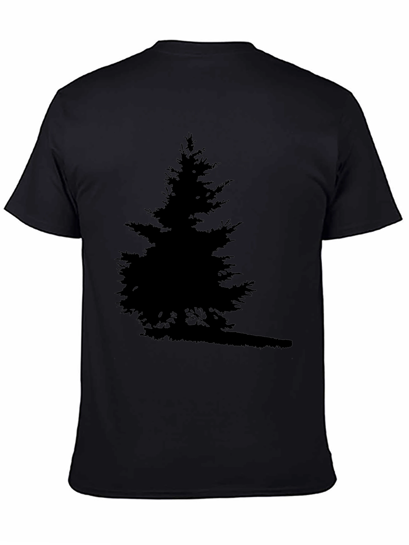 Black Nature Silhouette Graphic Tee view 4