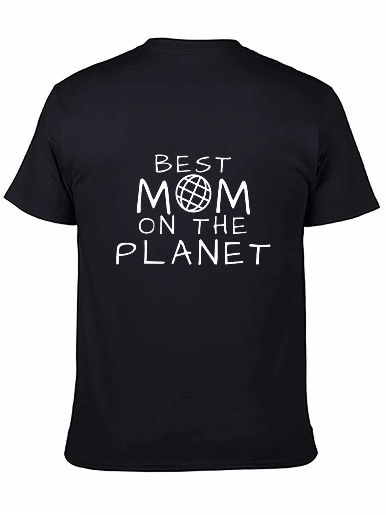 Black Best Mom on the Planet - Novelty Graphic T-Shirt view 4