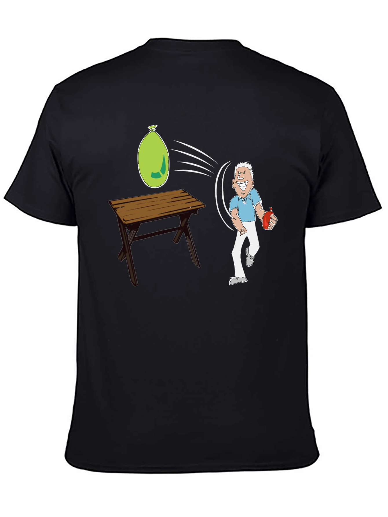 Black Funny Water Balloon T-Shirt view 4
