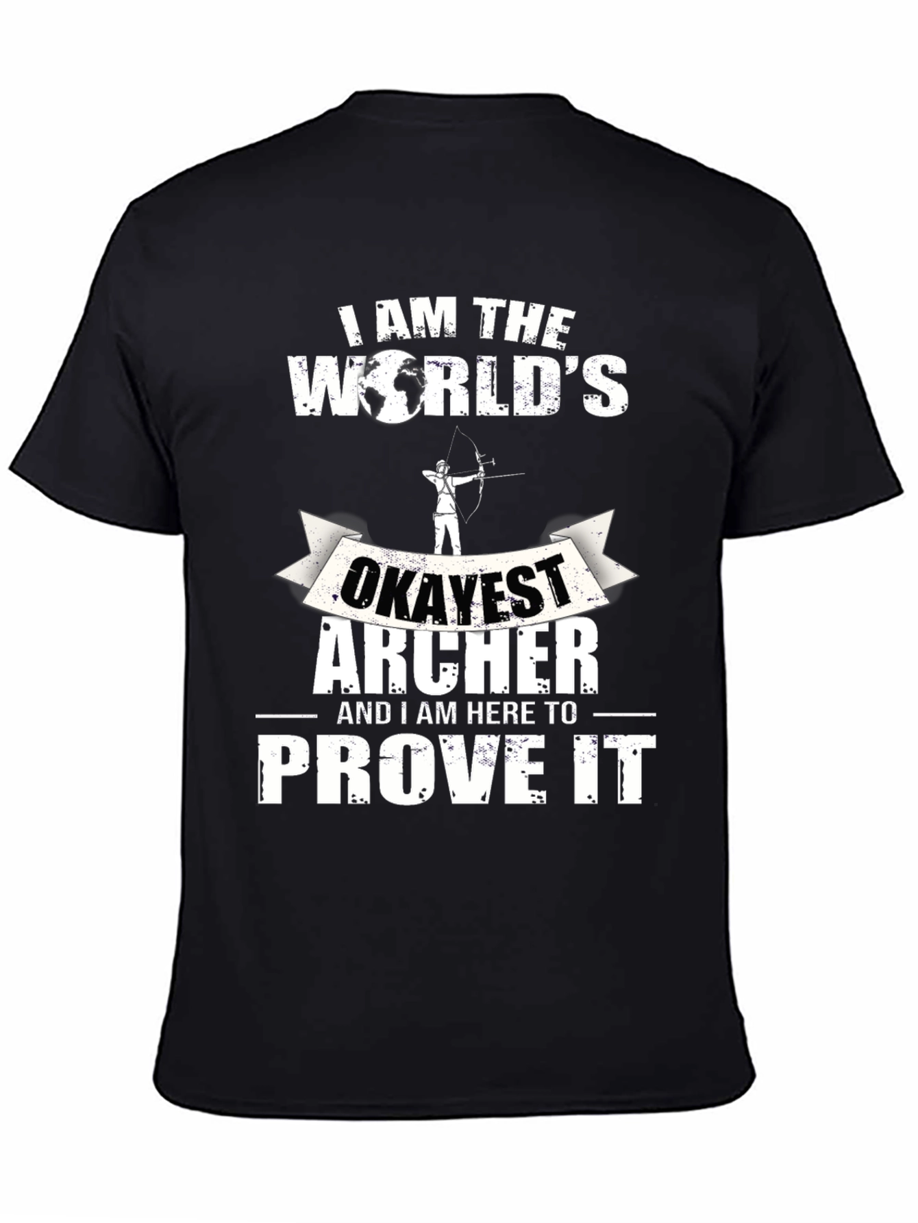Black Okayest Archer T-Shirt - Novelty Graphic Tee view 4