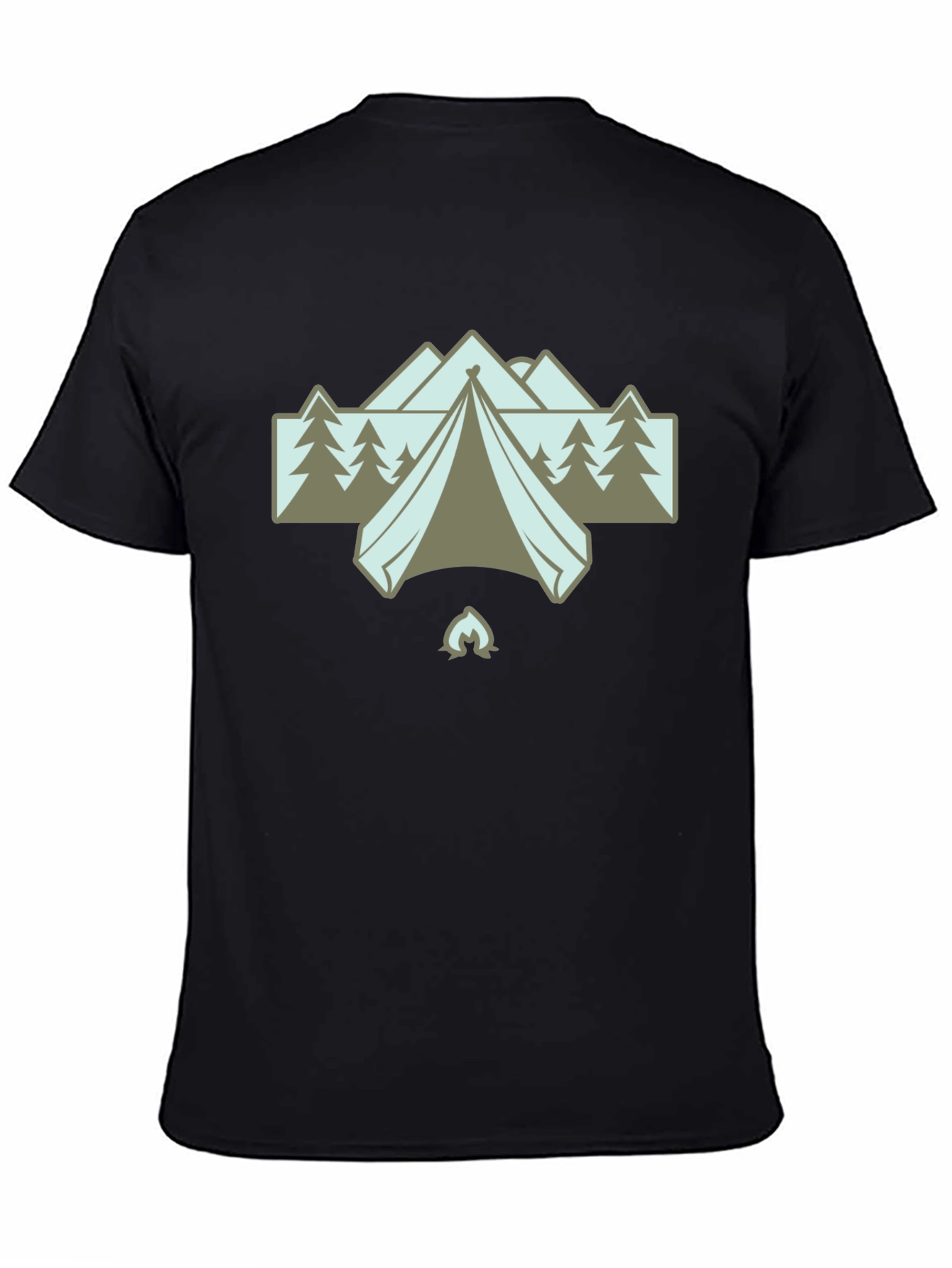 Black Camping Adventure T-Shirt - Outdoors Graphic Tee view 4