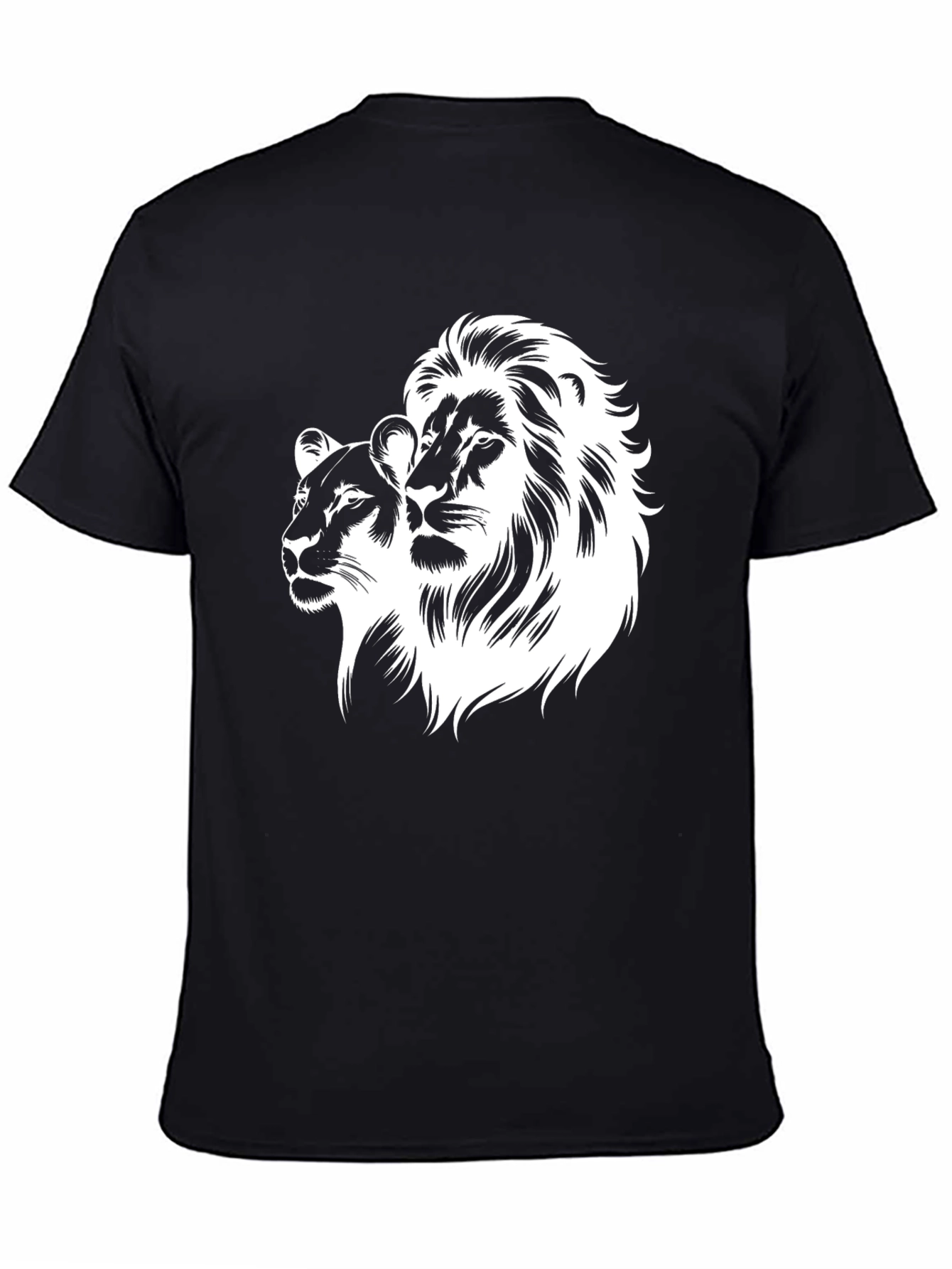 Black Lion Pride Graphic Tee - Black Cotton T-Shirt view 4