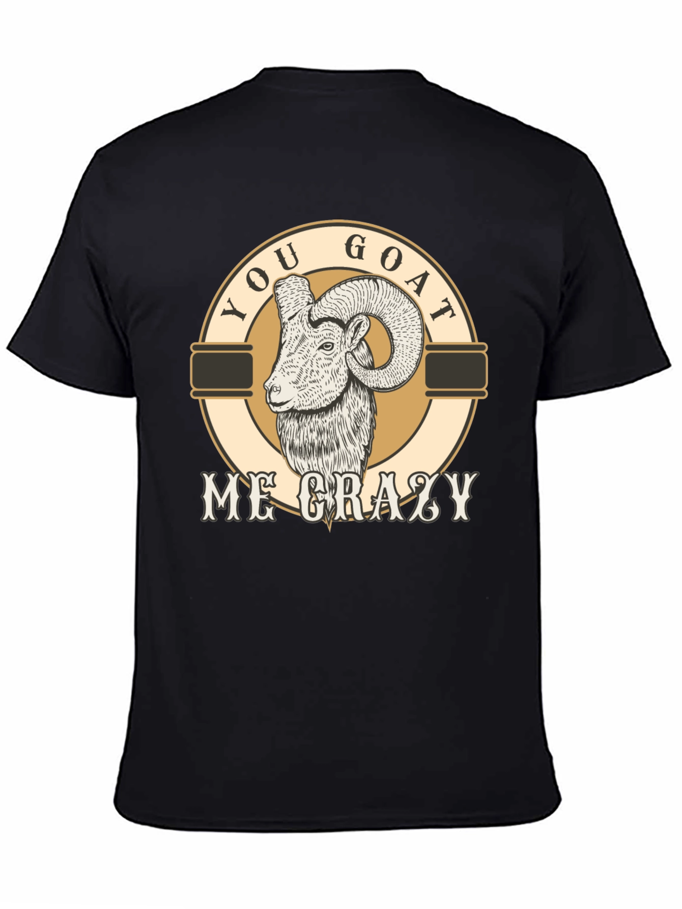Black You Goat Me Crazy Graphic T-Shirt view 4