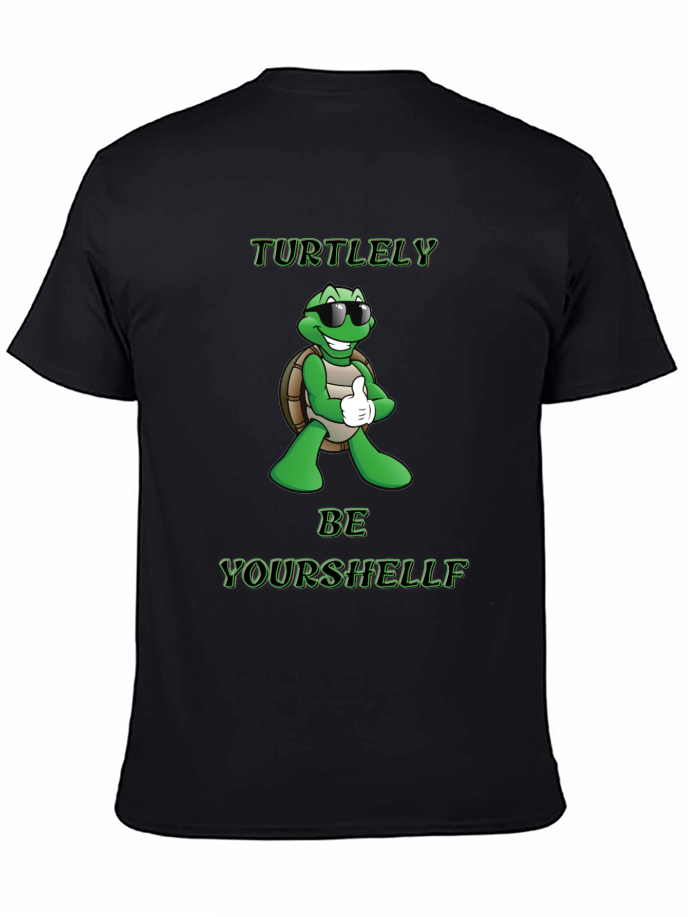 Black Turtley Be Yourshelff T-Shirt view 4