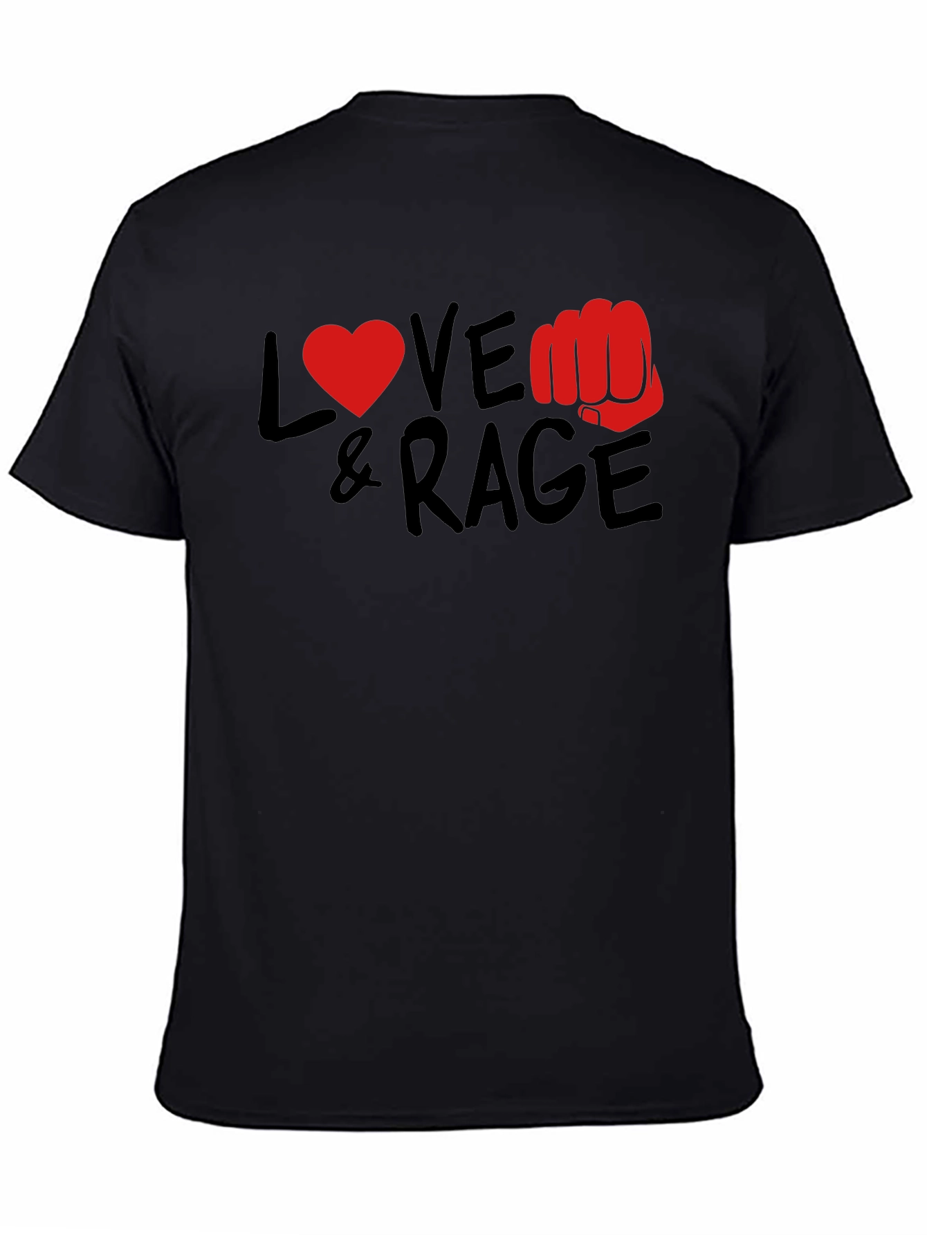 Black Love & Rage Graphic T-Shirt - Black view 4