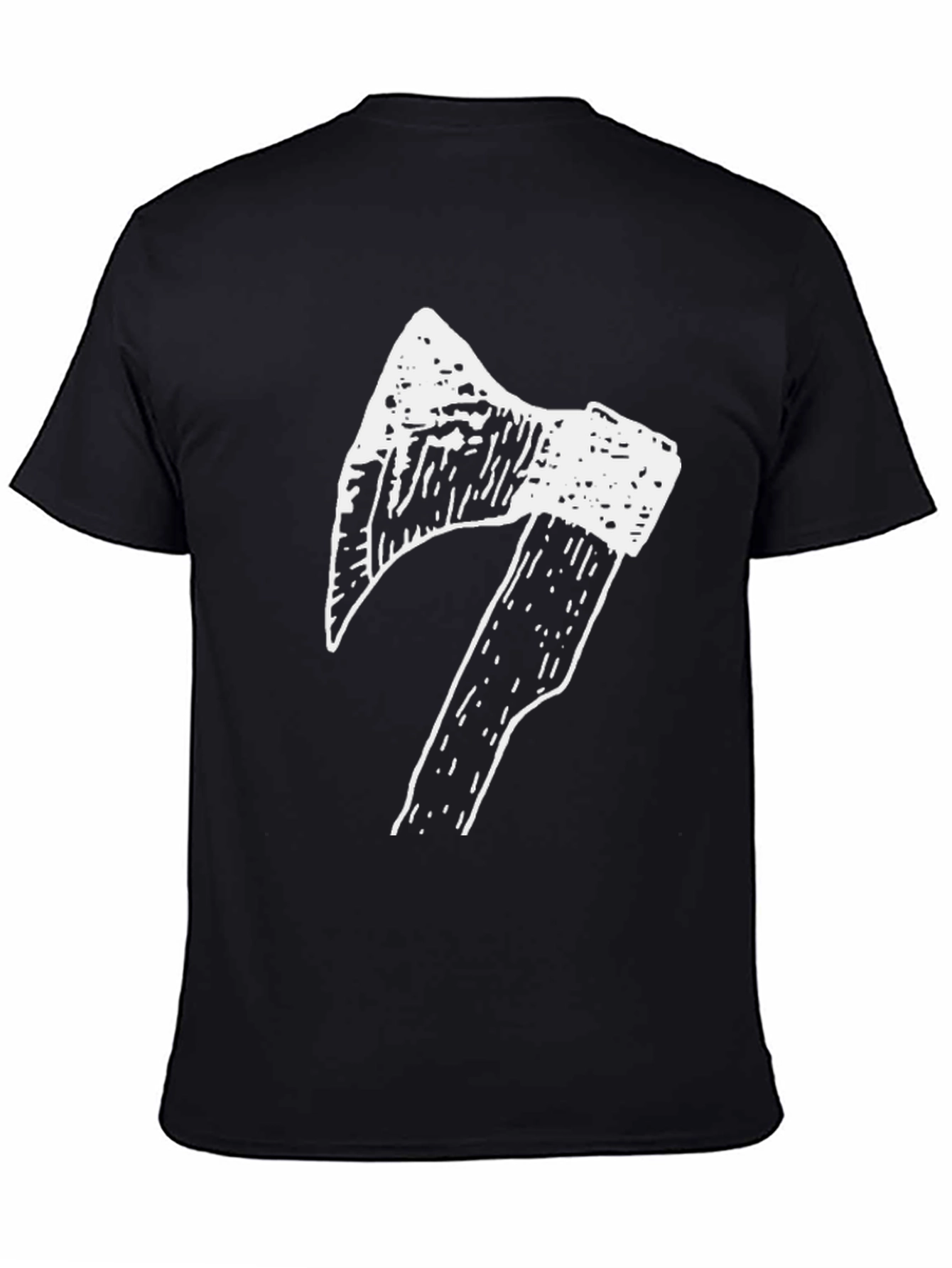 Black Axe Graphic T-Shirt - Black Cotton Tee view 4