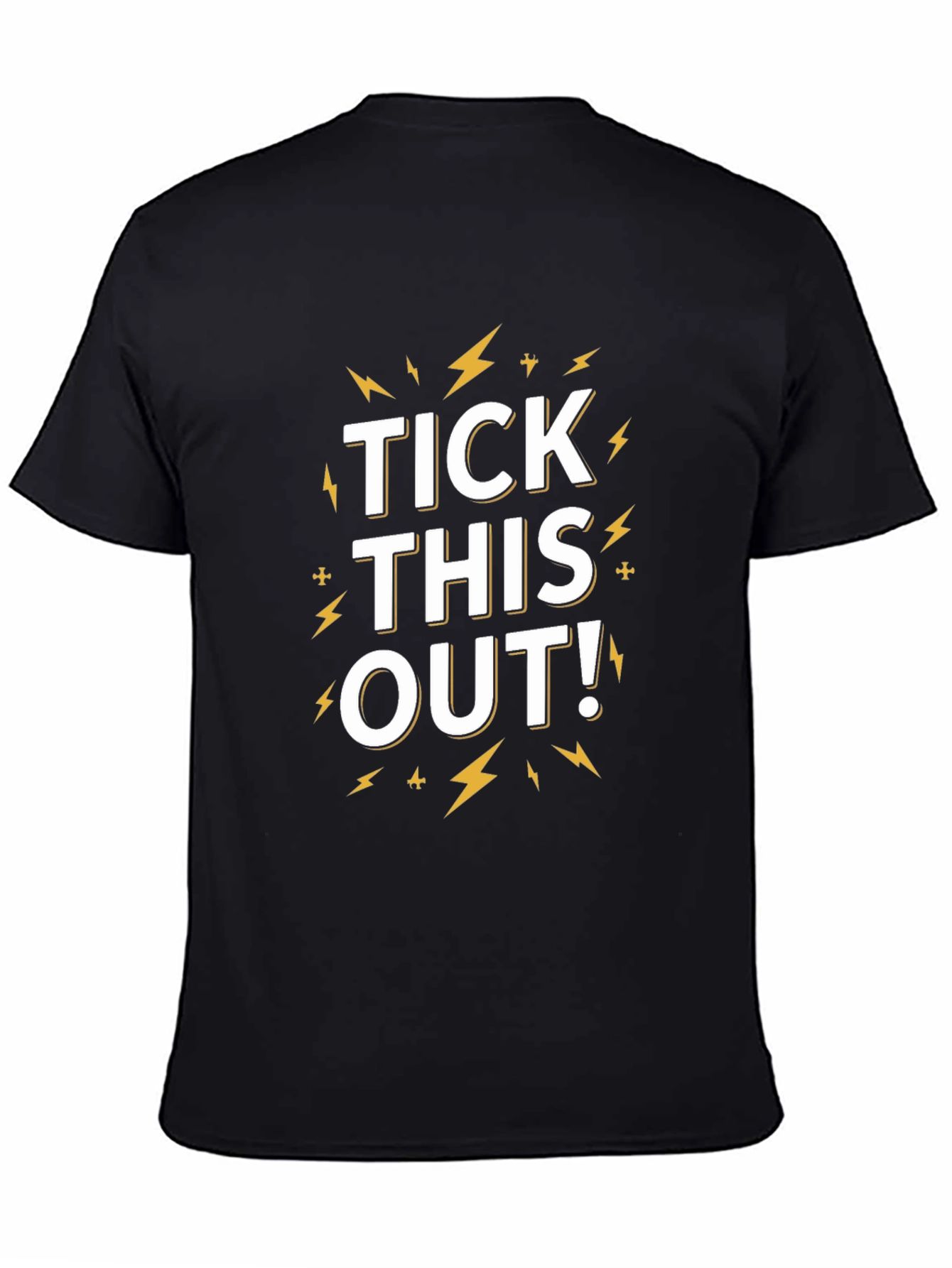 Black Tick This Out! Novelty Graphic Tee - Black view 4