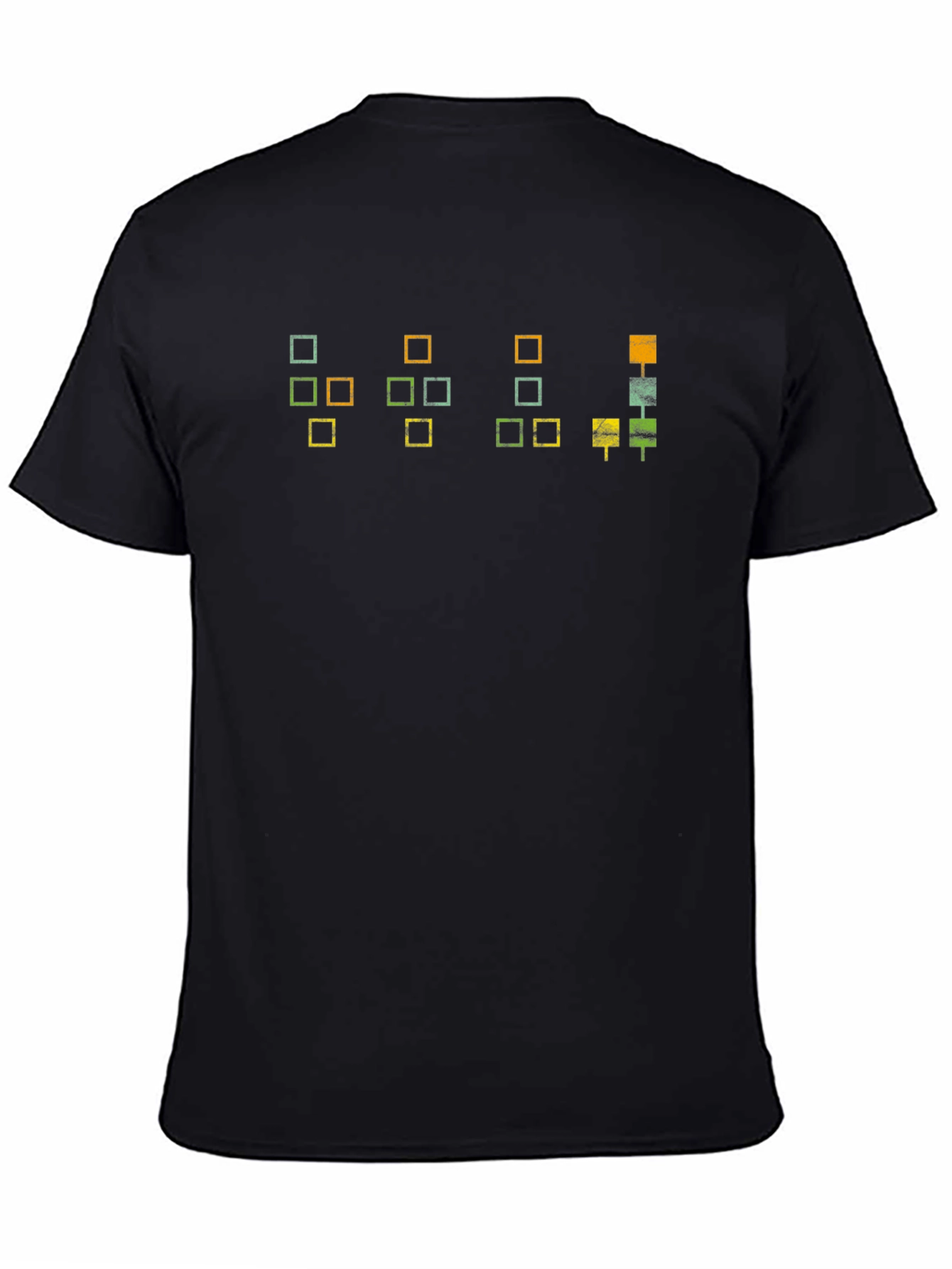 Black Geometric Block T-Shirt view 4