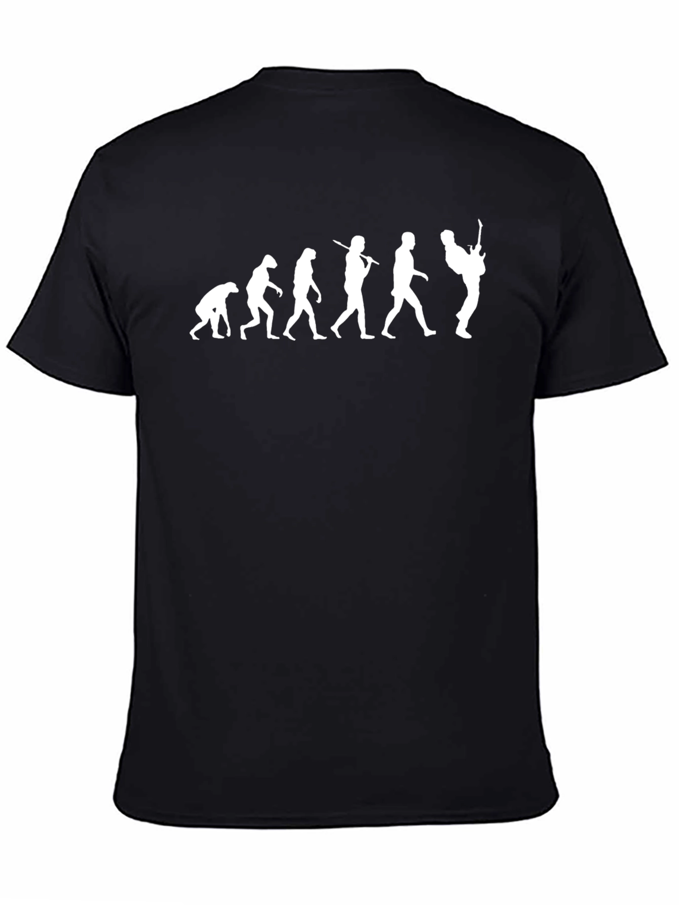 Black Evolution of Guitarist Black T-Shirt view 4