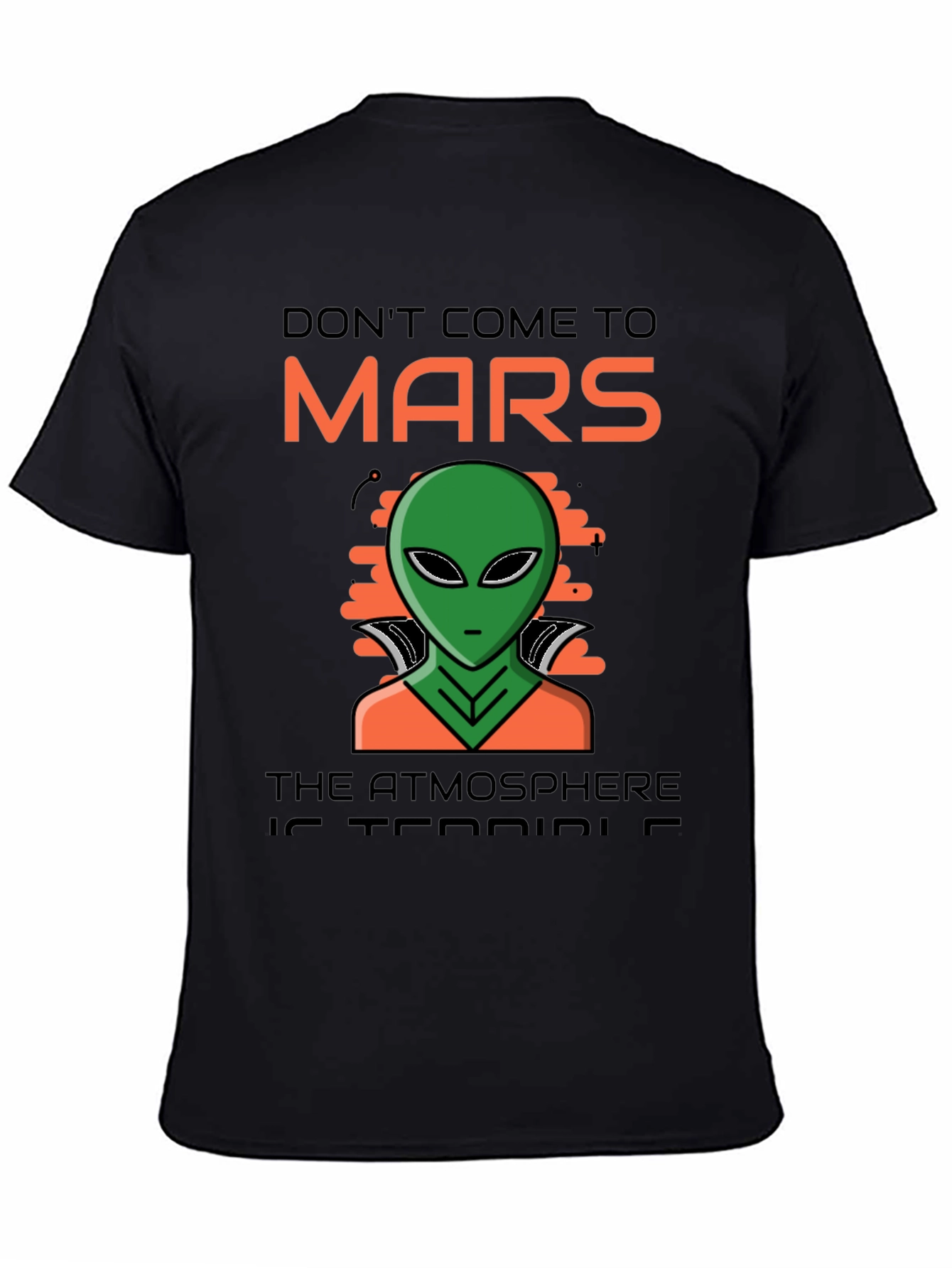 Black Don't Come To Mars Alien Graphic T-Shirt view 4