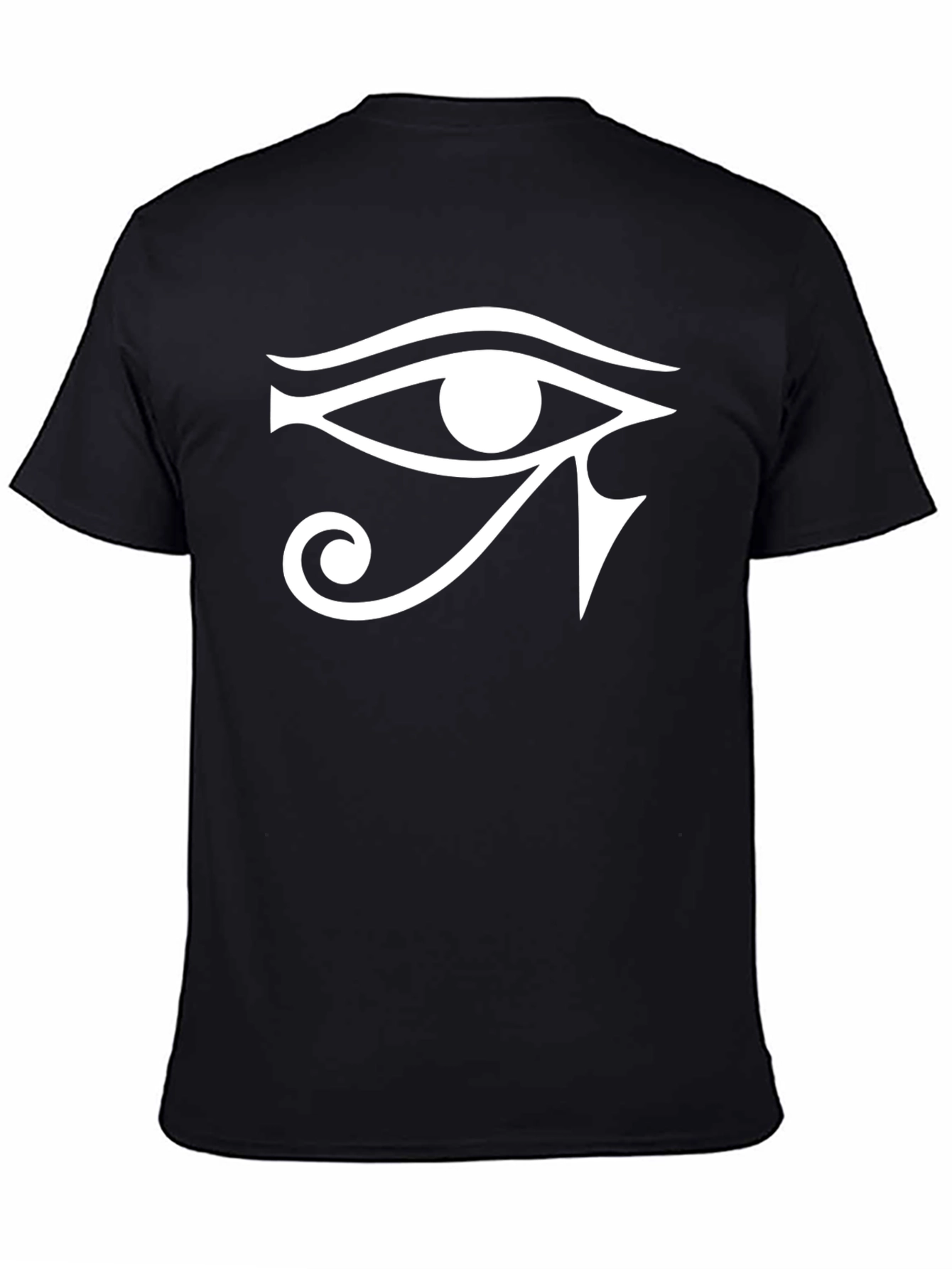 Black Eye of Horus Graphic Tee - Black Cotton Blend view 4