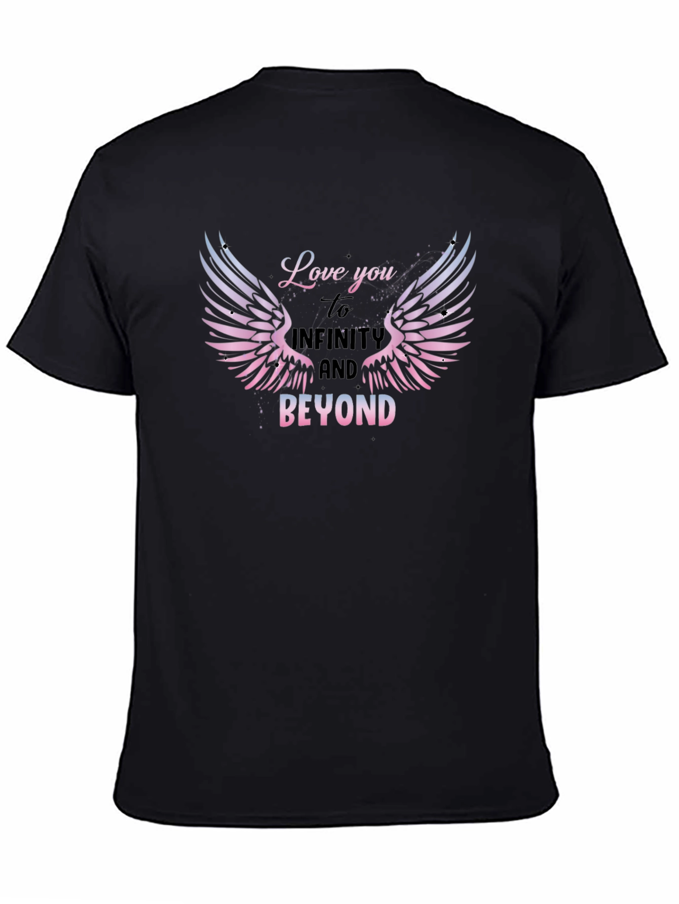 Black Love You to Infinity Graphic Tee view 4