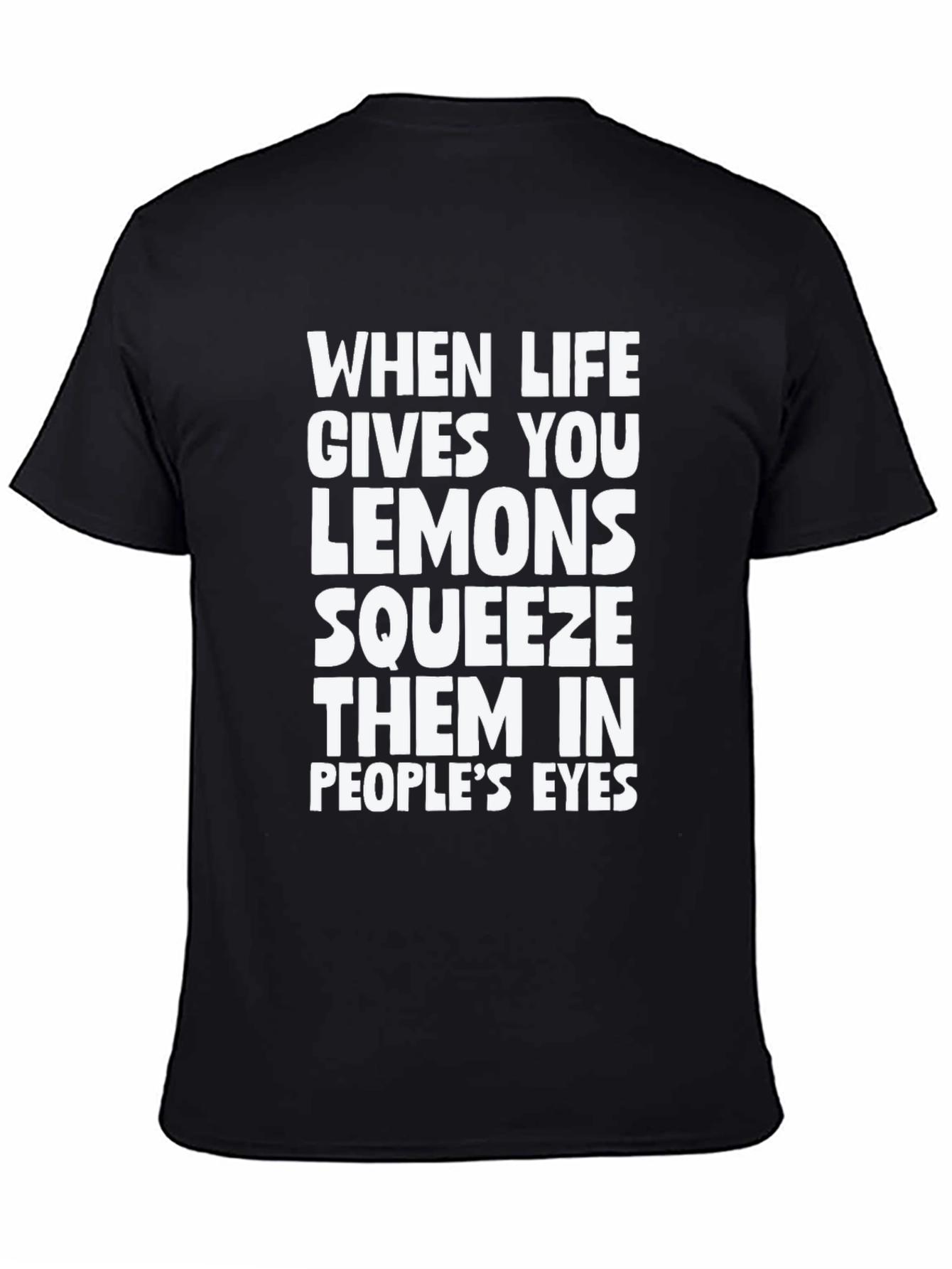 Black Squeeze Lemons Funny Graphic Tee view 4