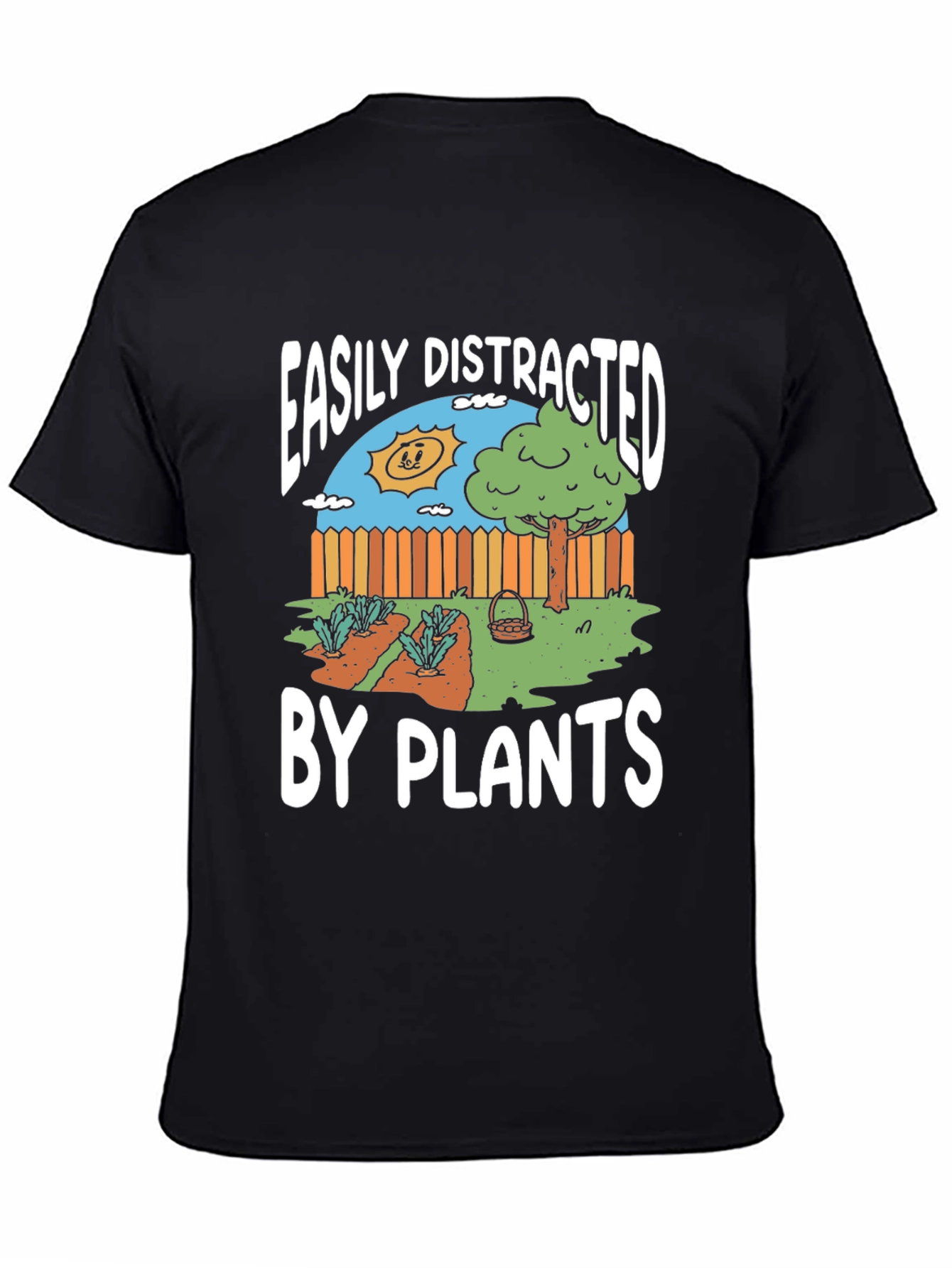 Black Easily Distracted by Plants Graphic Tee view 4