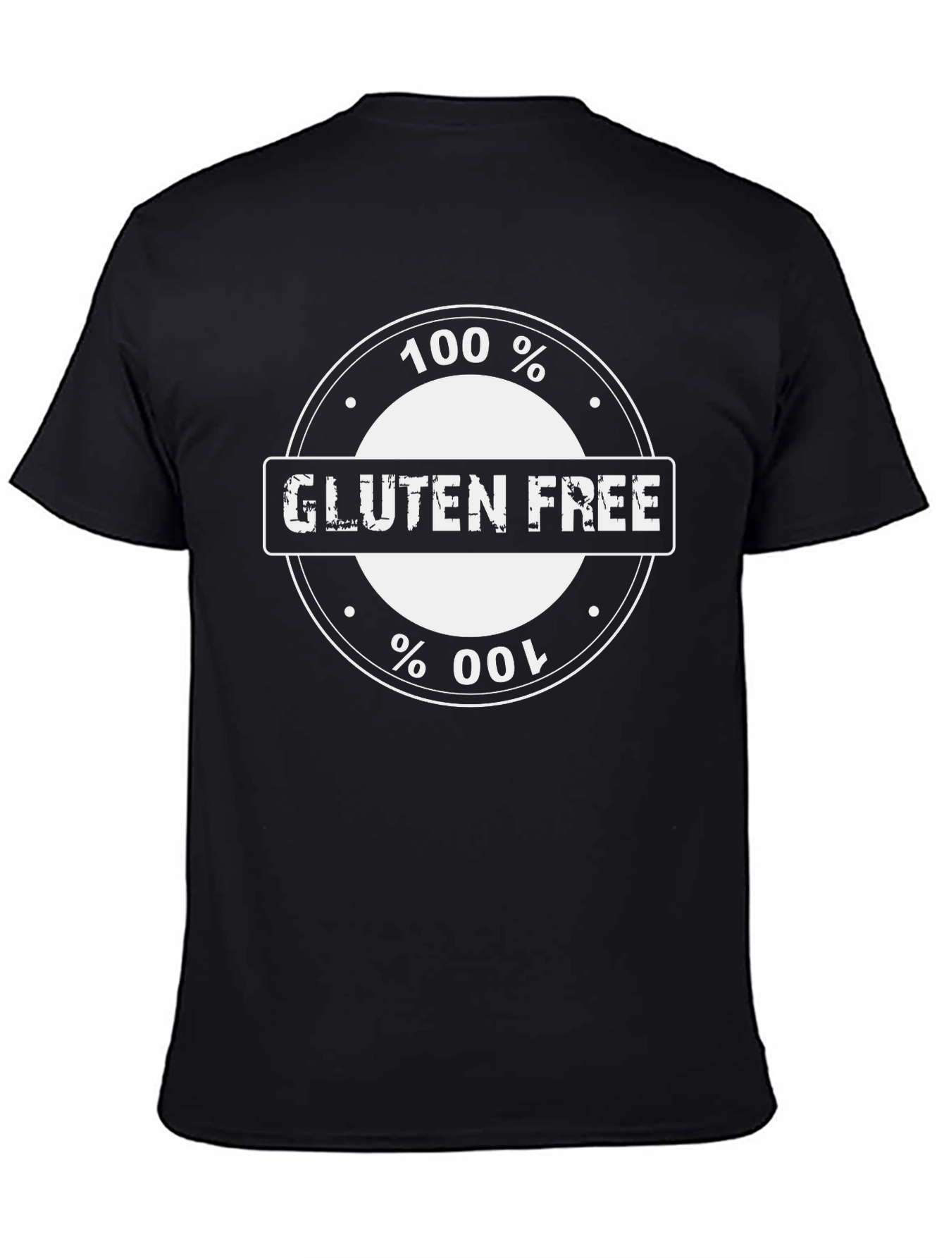 Black 100% Gluten Free Novelty Graphic T-Shirt view 4