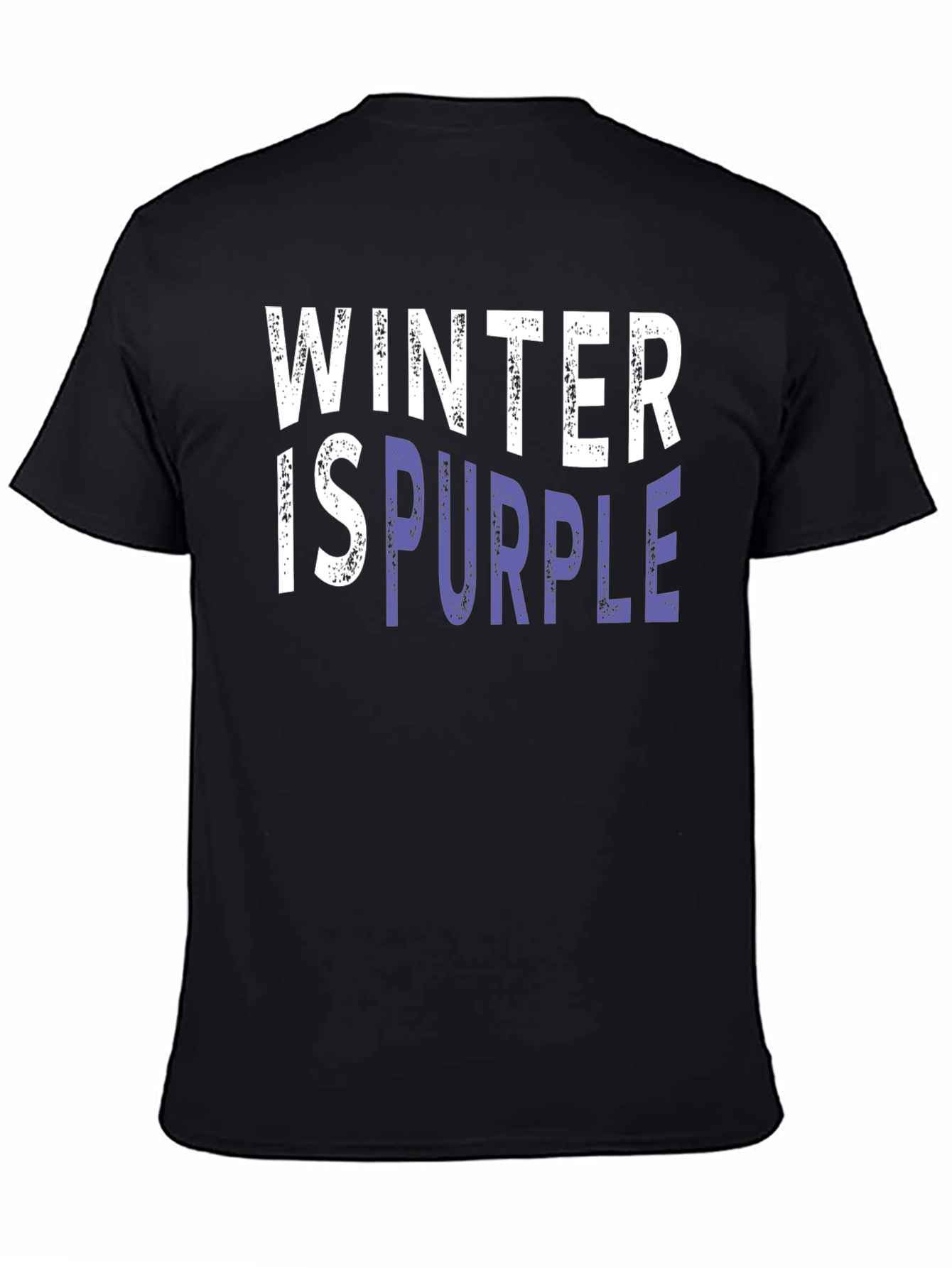 Black Winter is Purple Graphic T-Shirt view 4