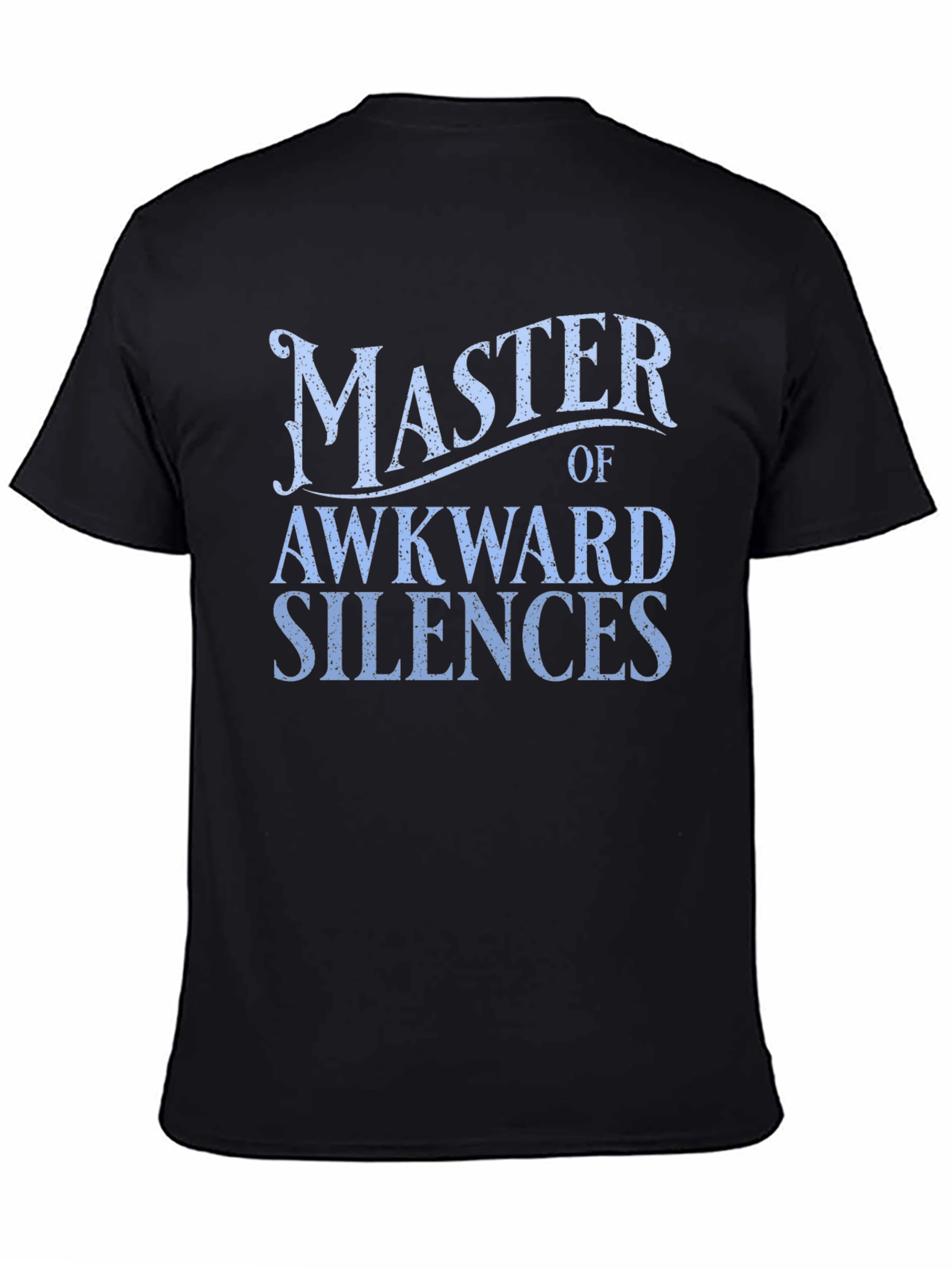 Black Awkward Silences Graphic Tee - Funny Humor T-Shirt view 4