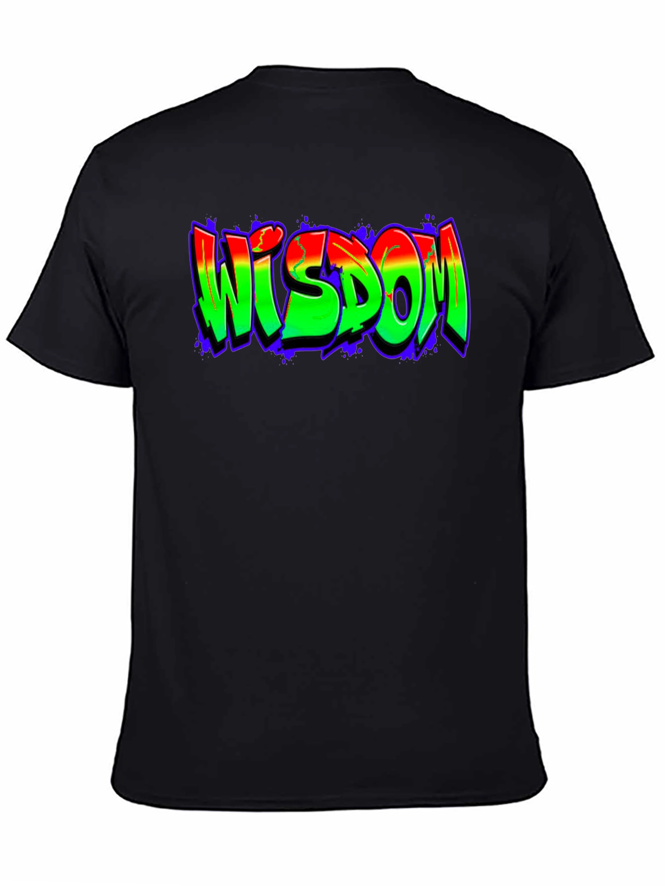 Black Wisdom Graffiti T-Shirt - Urban Streetwear view 4