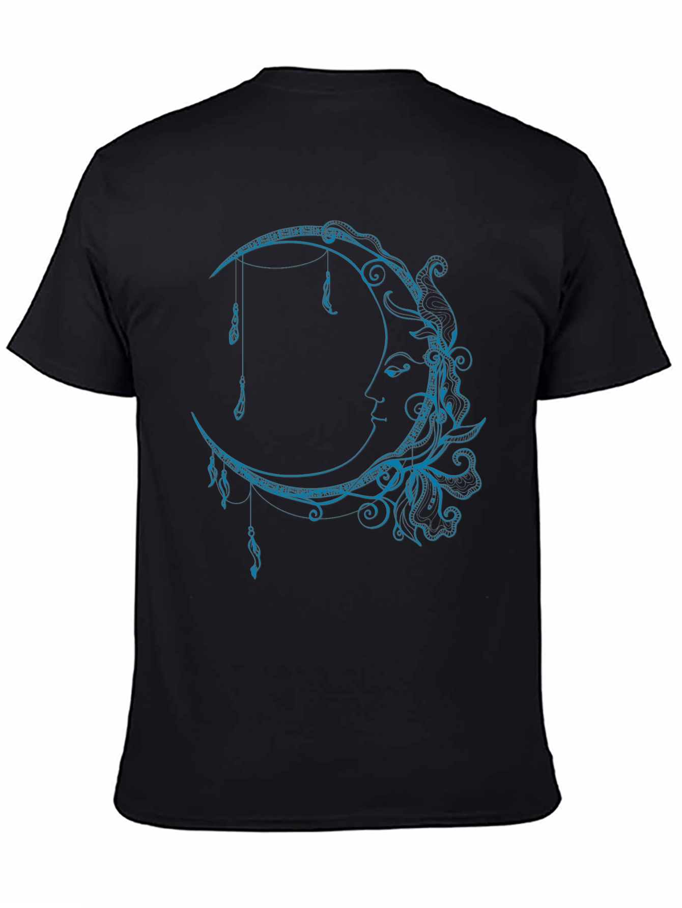 Black Mystic Moon Graphic Tee - Celestial Style view 4