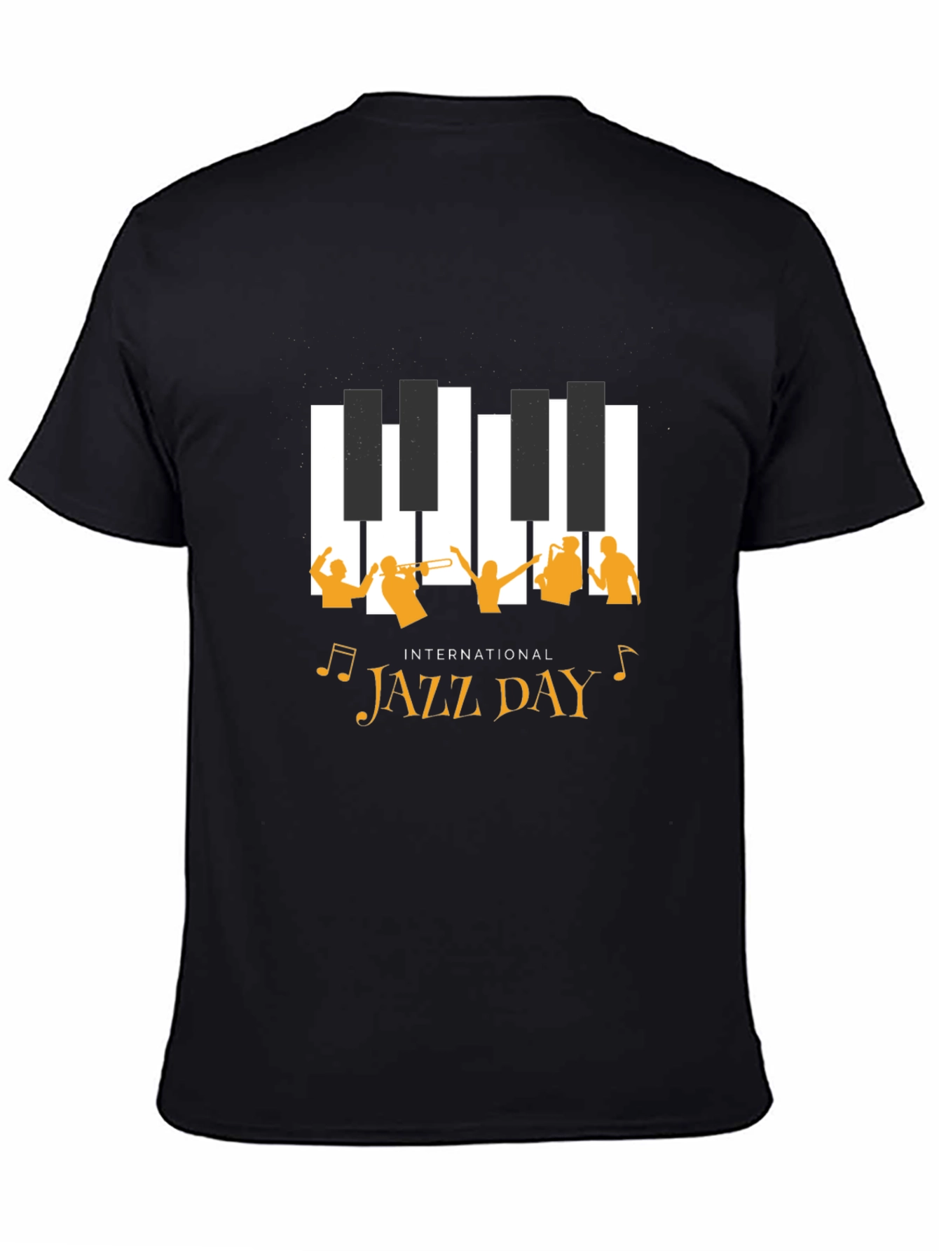 Black International Jazz Day Black T-Shirt view 4