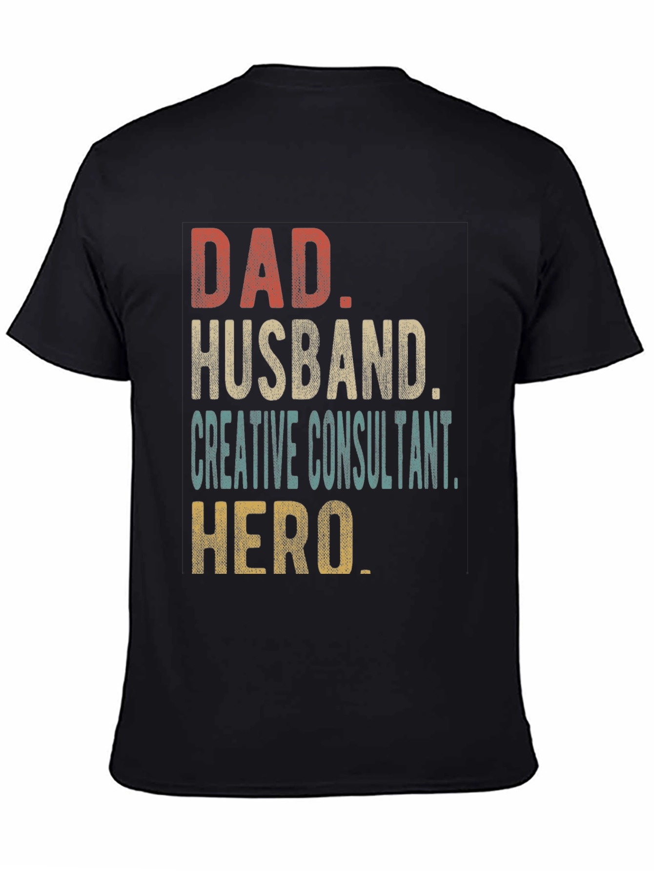 Black Dad Husband Creative Consultant Hero T-Shirt view 4