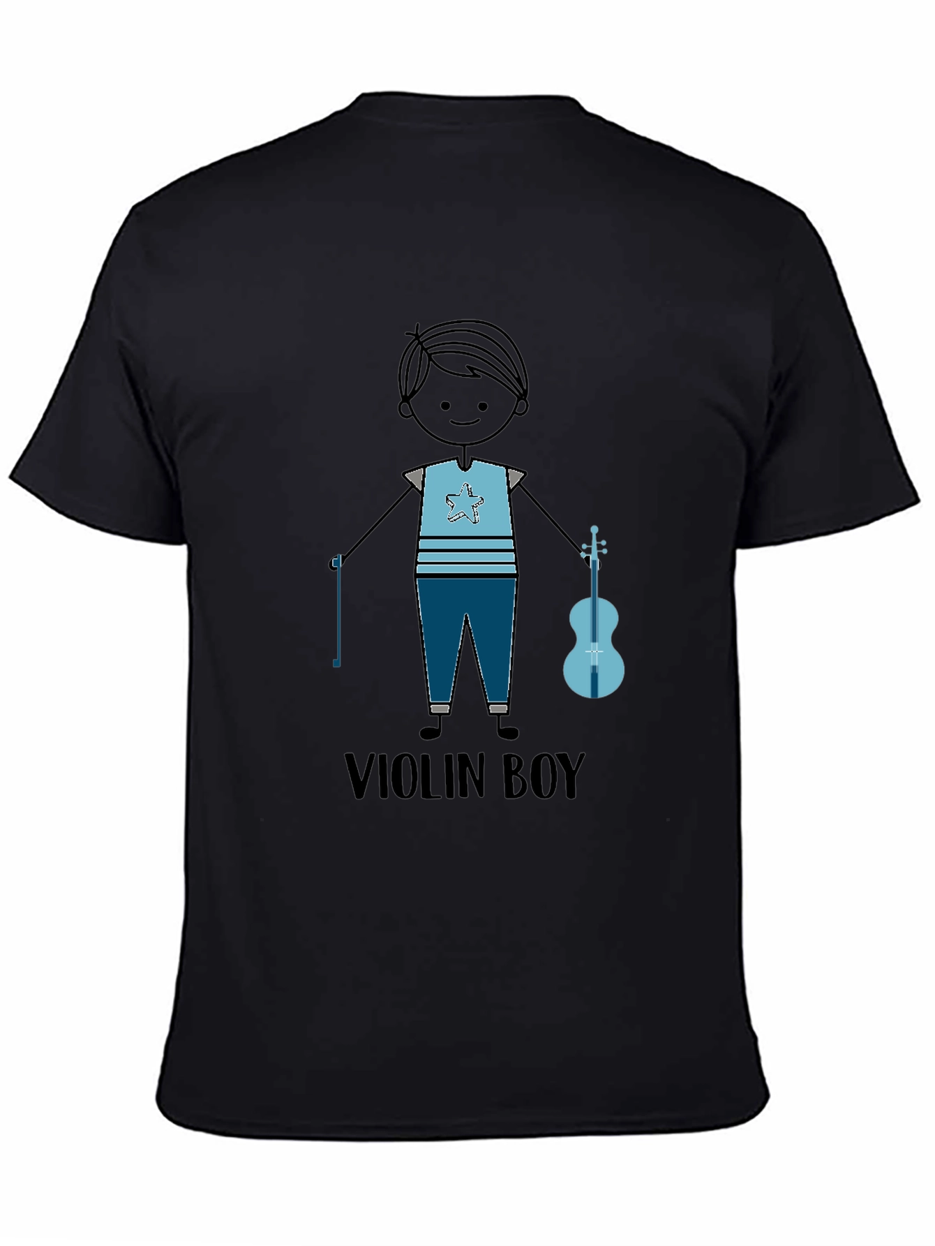 Black Violin Boy Graphic T-Shirt - Musician Tee view 4