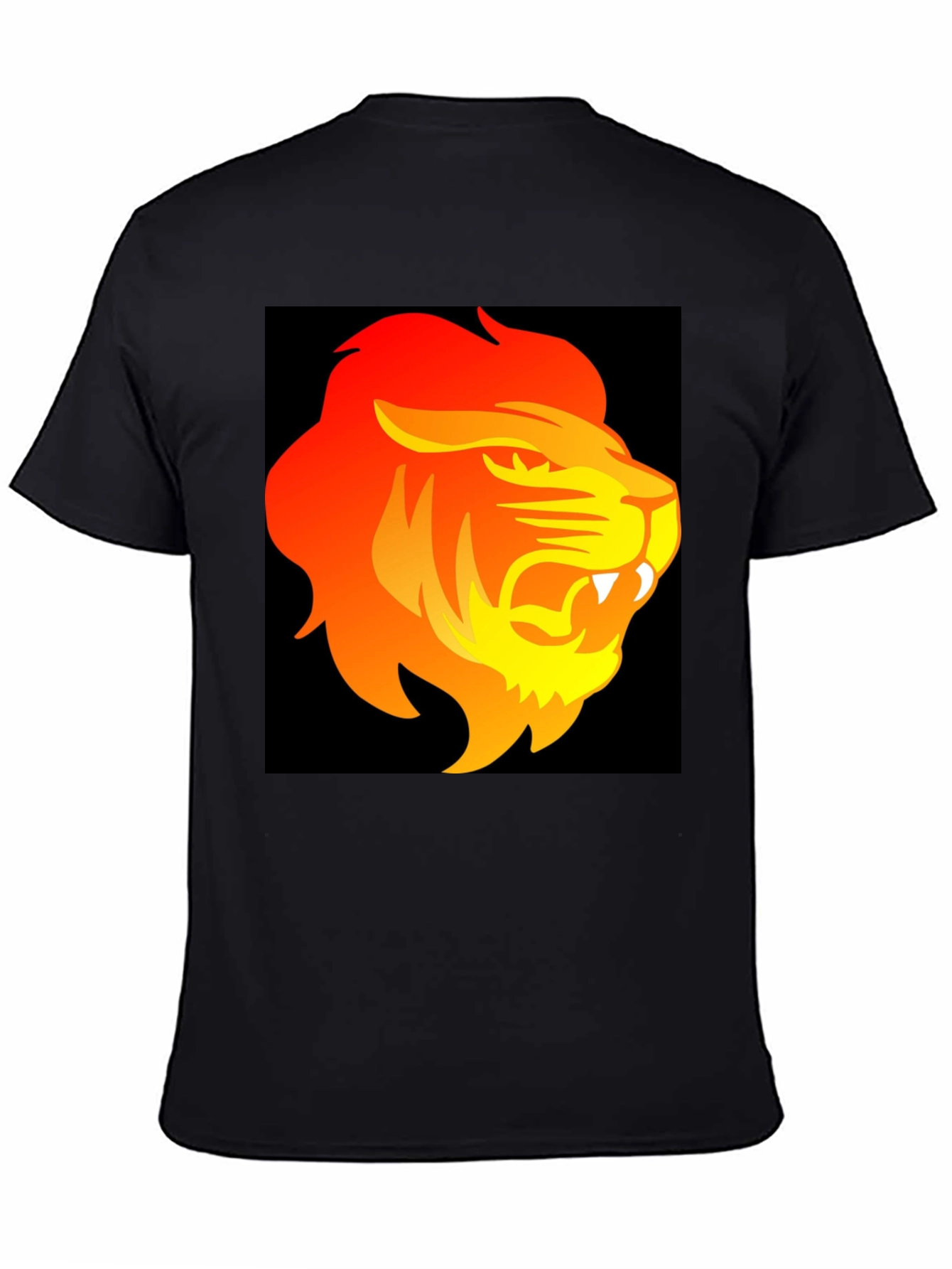 Black Lion Graphic Tee - Fierce Style Black T-Shirt view 4