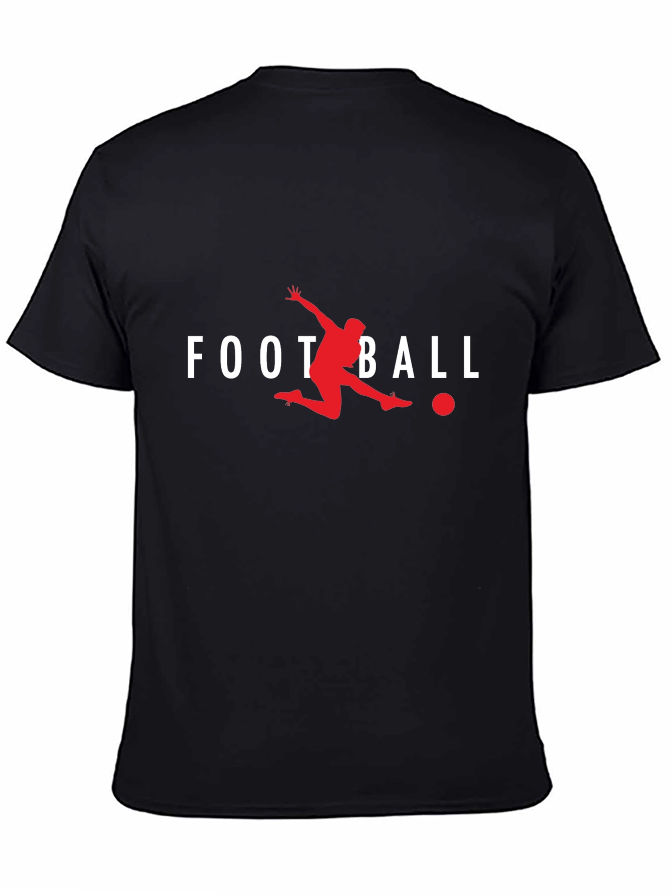 Black Football Graphic Tee - Stylish Black T-Shirt view 4