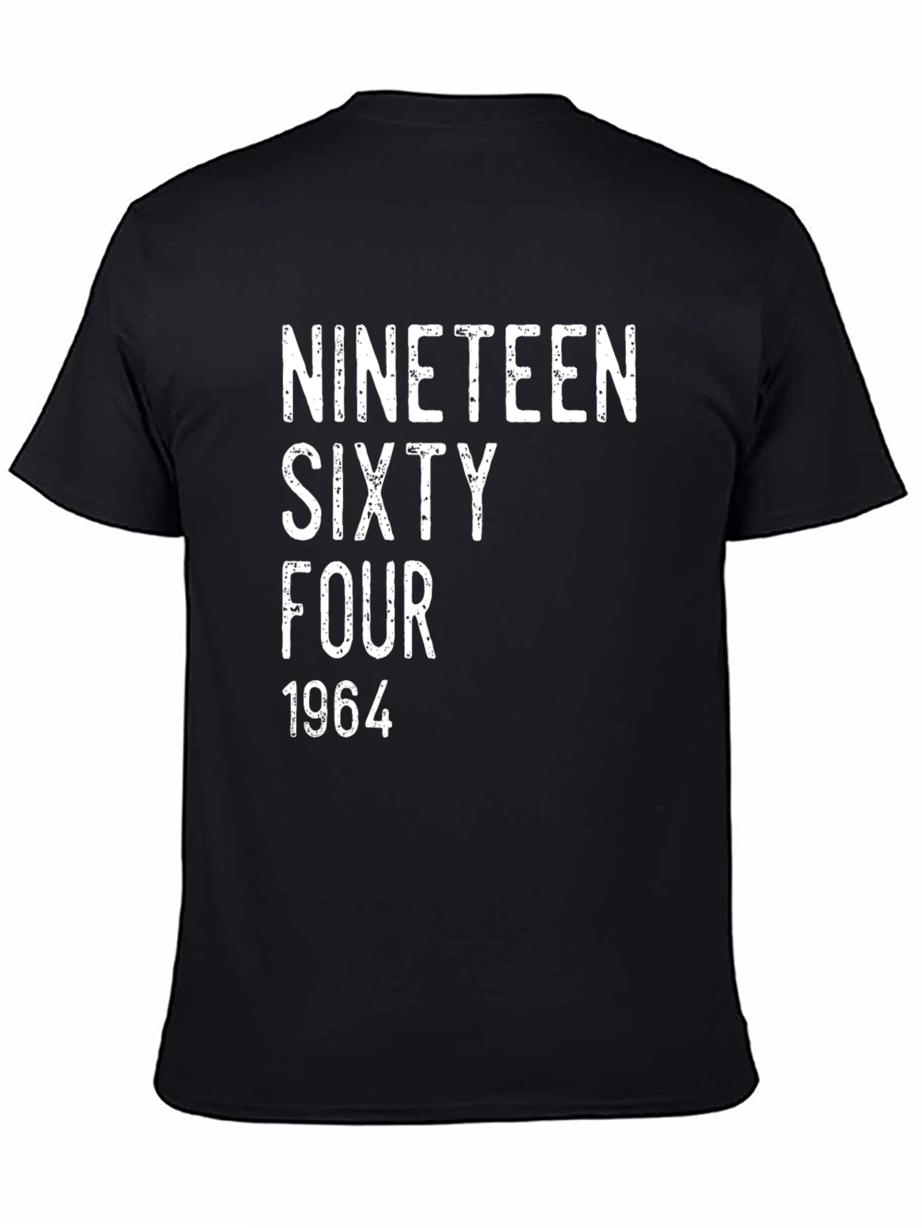 Black Nineteen Sixty Four T-Shirt - Classic Year Tee view 4