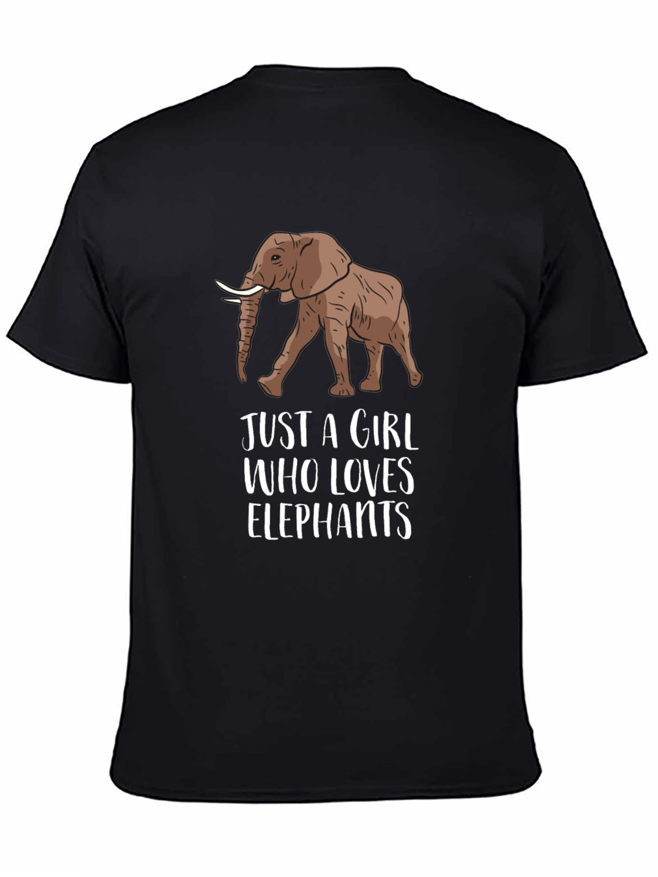 Black Elephant Lover Graphic Tee - Unisex Black T-Shirt view 4