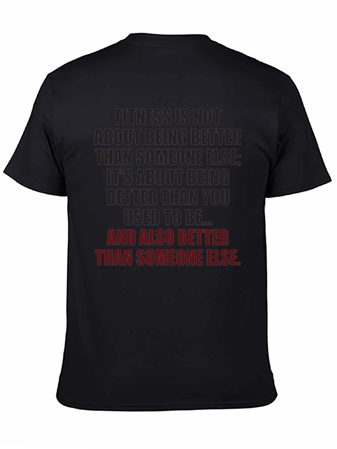 Black Fitness Motivation T-Shirt - Be Better Than You Were view 4