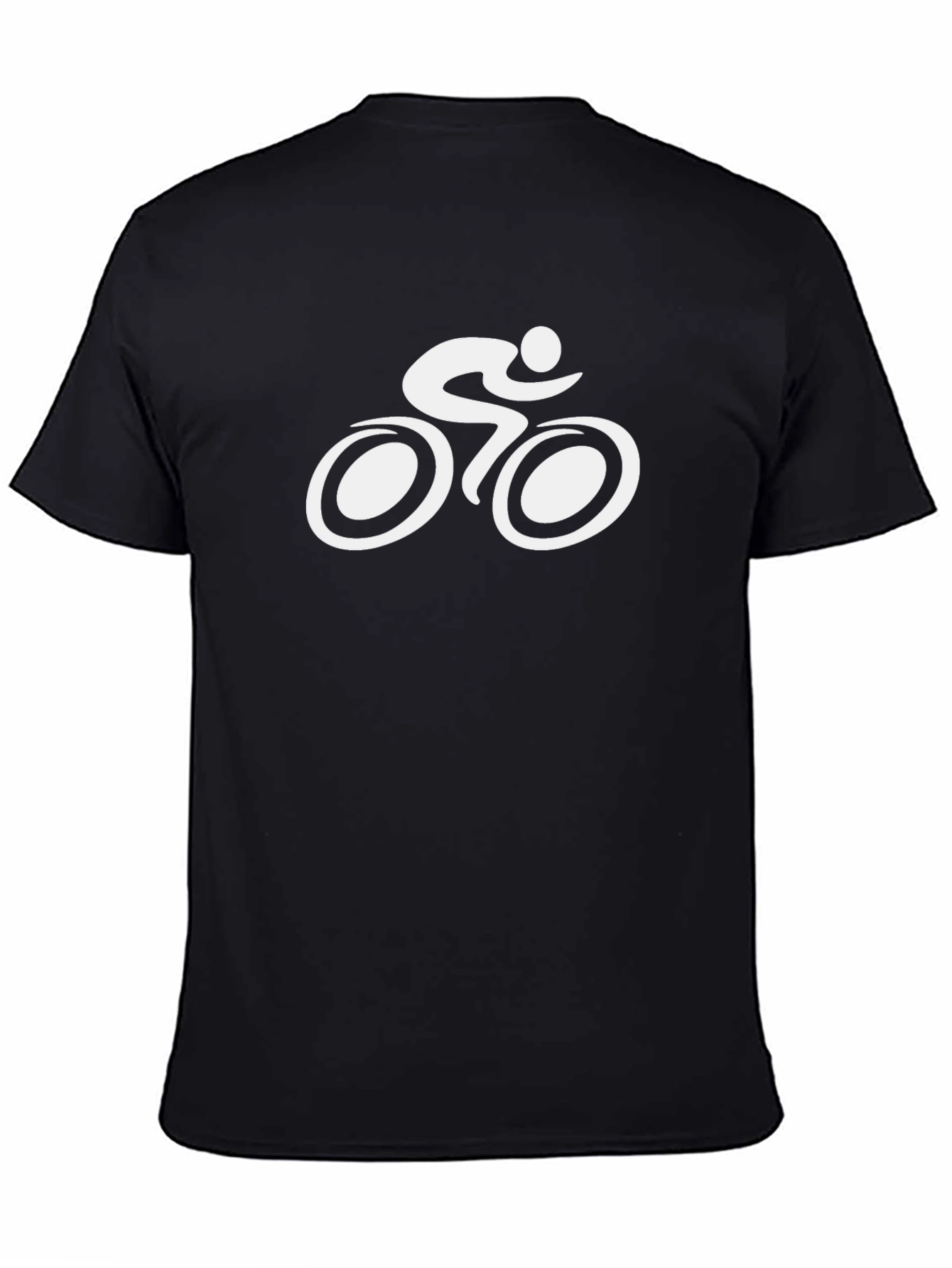 Black Cool Cyclist Graphic Tee - Black view 4