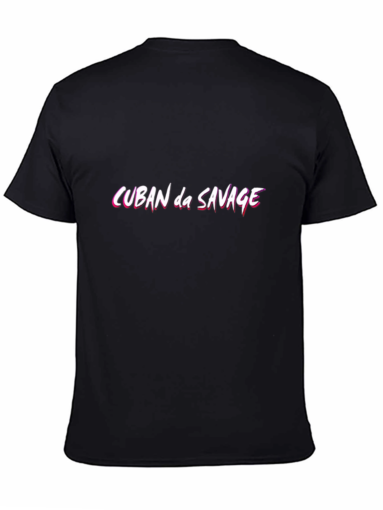 Black Cuban da Savage Graphic Tee - Stylish Black T-Shirt view 4