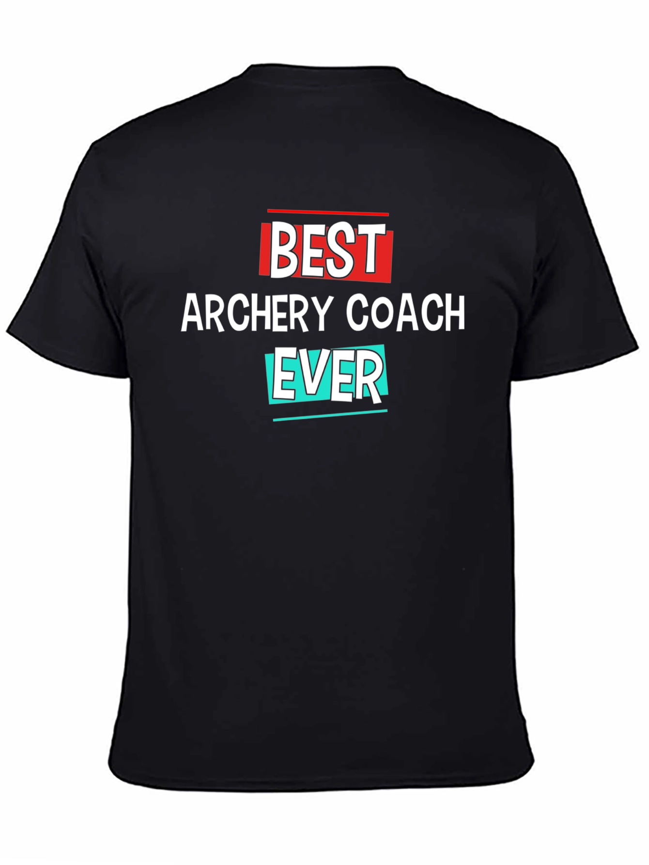 Black Best Archery Coach Ever T-Shirt view 4