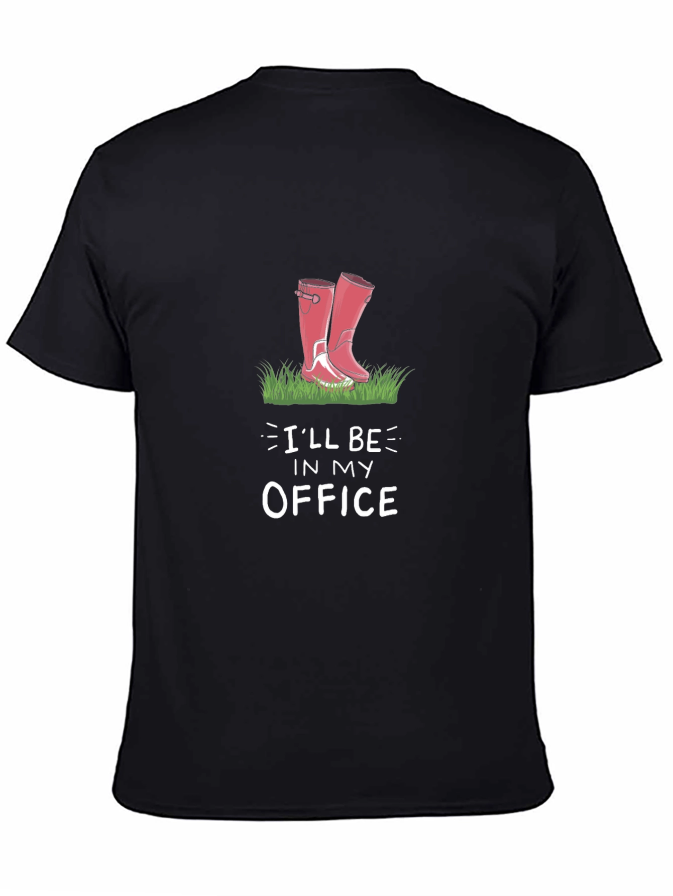 Black Gardening T-Shirt - I'll Be In My Office view 4