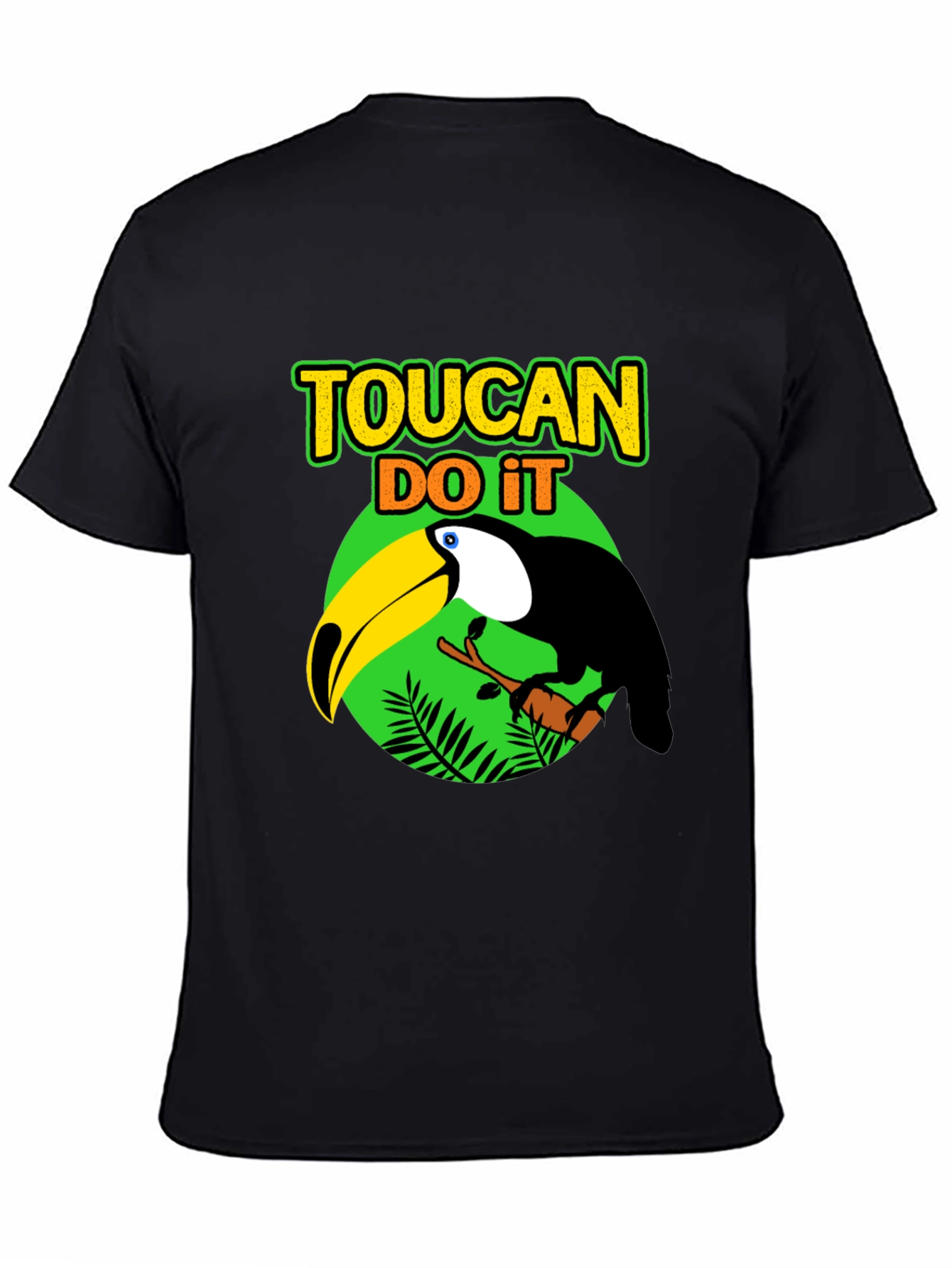 Black Toucan Do It Graphic T-Shirt - Tropical Bird Tee view 4