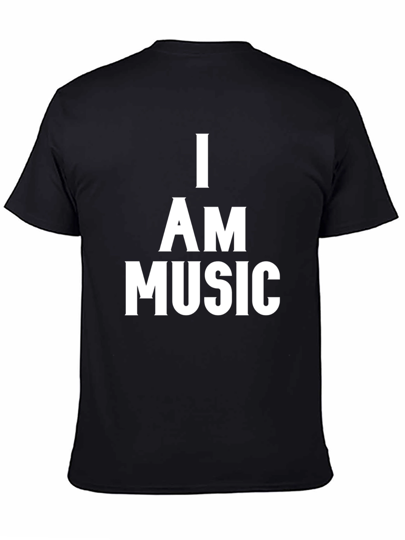 Black I AM MUSIC Graphic Black T-Shirt view 4