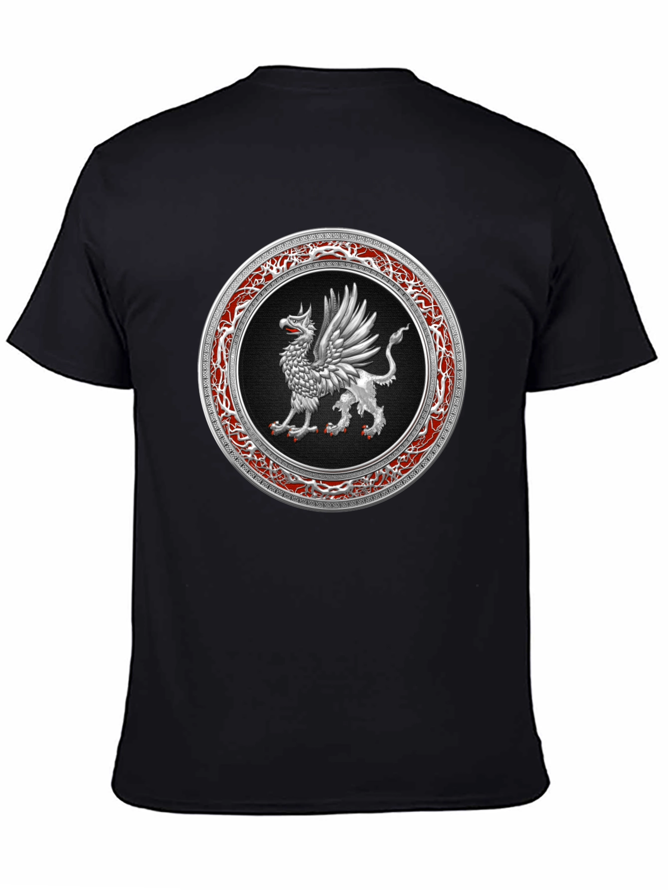 Black Griffin Emblem Black T-Shirt view 4