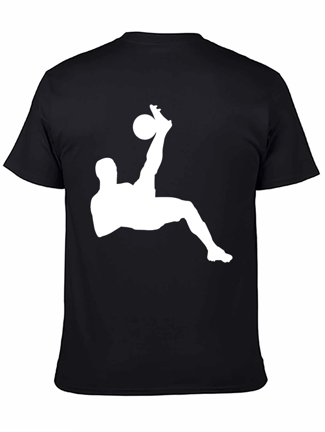 Black Soccer Kick Graphic Tee - Stylish Black T-Shirt view 4