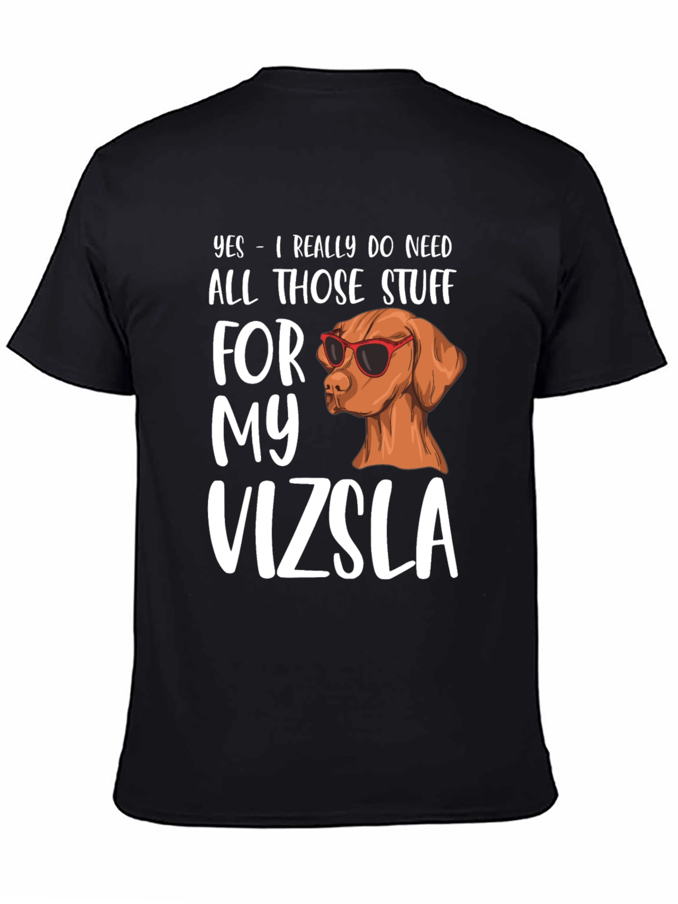 Black Vizsla Dog Lover T-Shirt - Funny Pet Owner Tee view 4