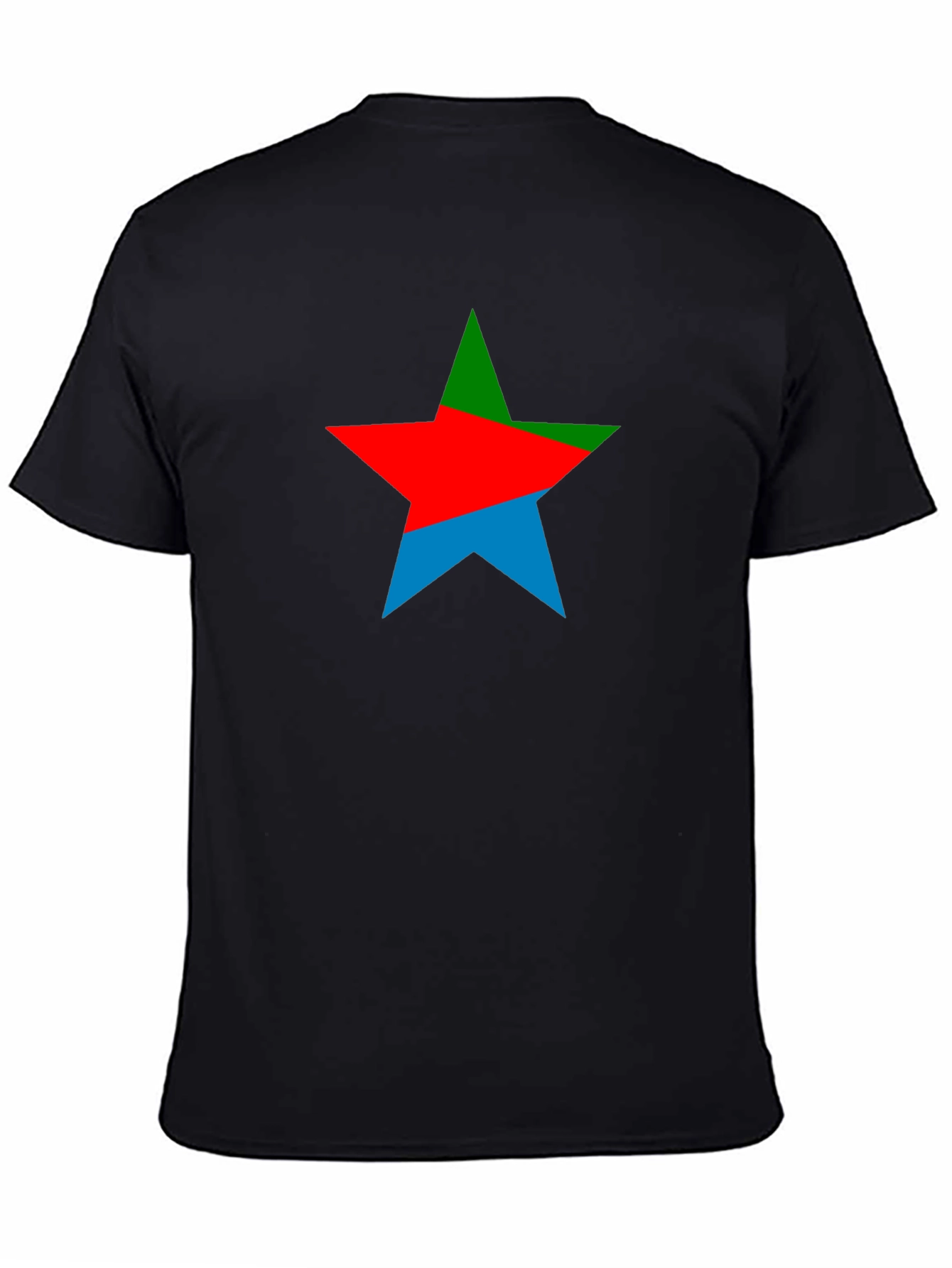 Black Colorful Star Graphic Black Tee view 4
